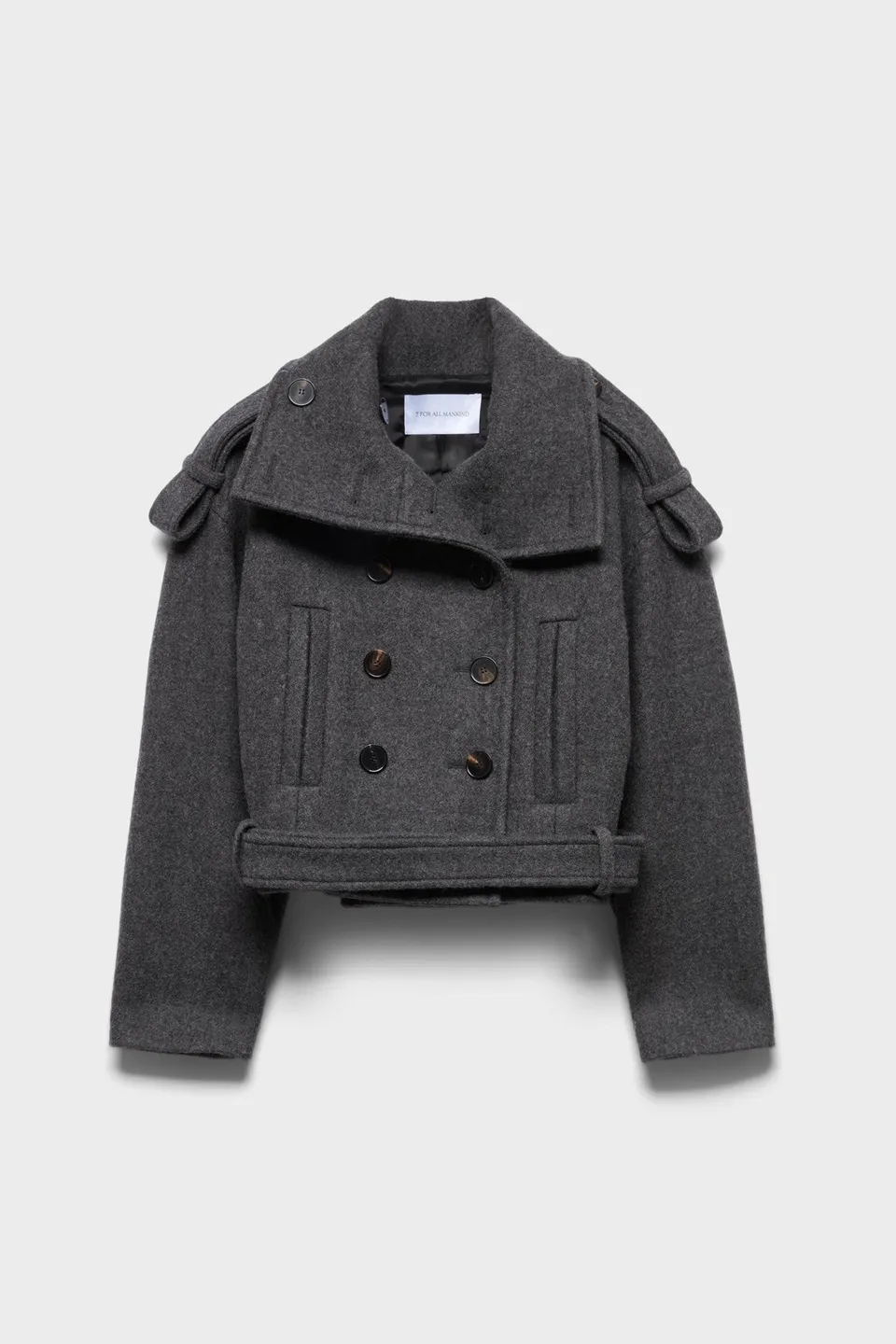 7-for-all-mankind-double-breasted-high-neck-short-coat-wollmantel-in-wool-gunmet image 1