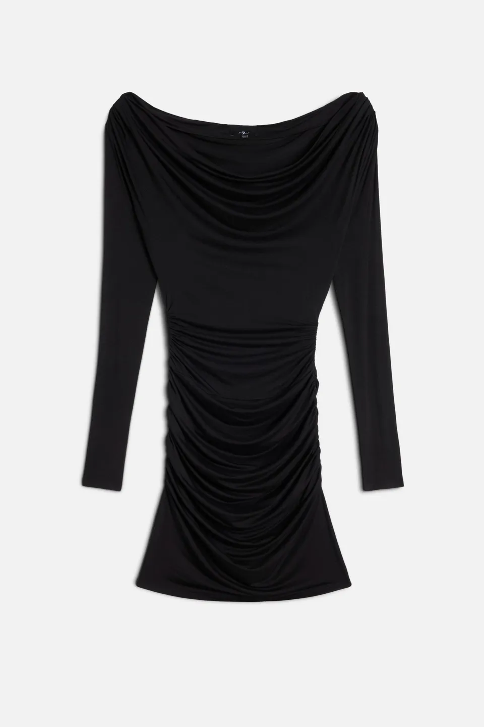 7-for-all-mankind-draped-dress-kleid-black image 1