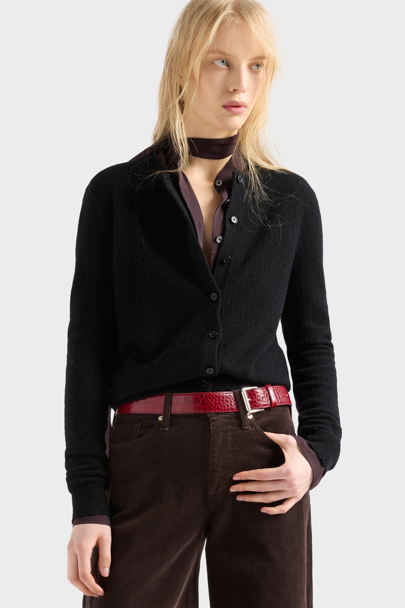 7-for-all-mankind-pointelle-cardigan-cashmere-coal-damen image 3