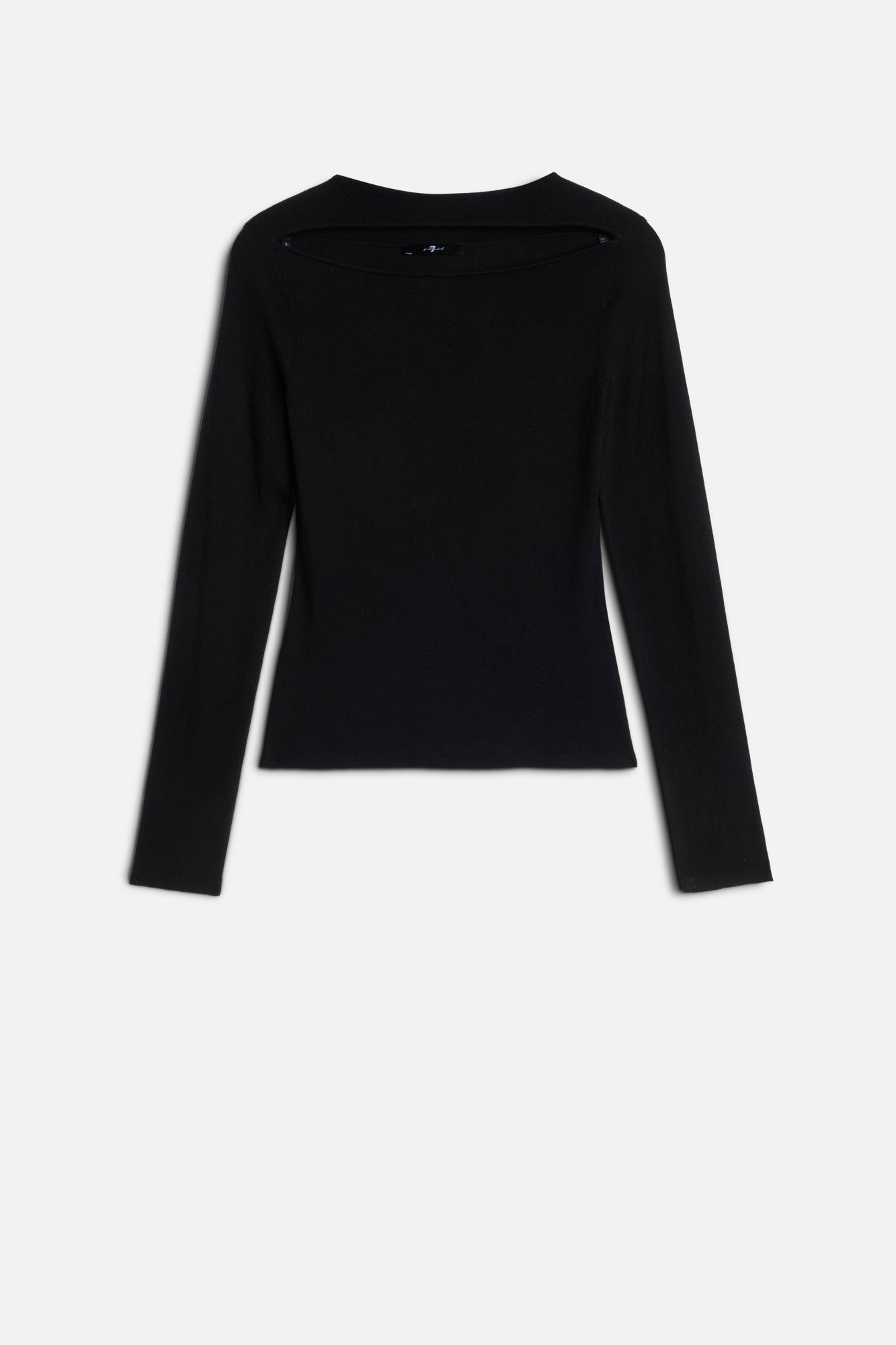 7-for-all-mankind-cashmere-blend-cutout-sweater-black-damen image 1