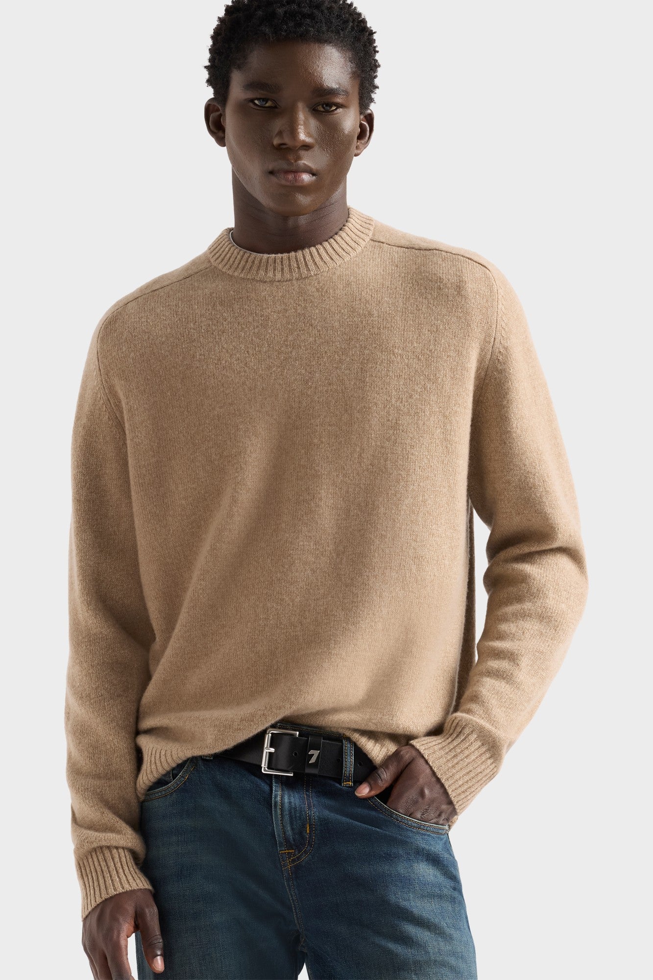 7-for-all-mankind-crewneck-sweater-cashmere-oat-herren image 3