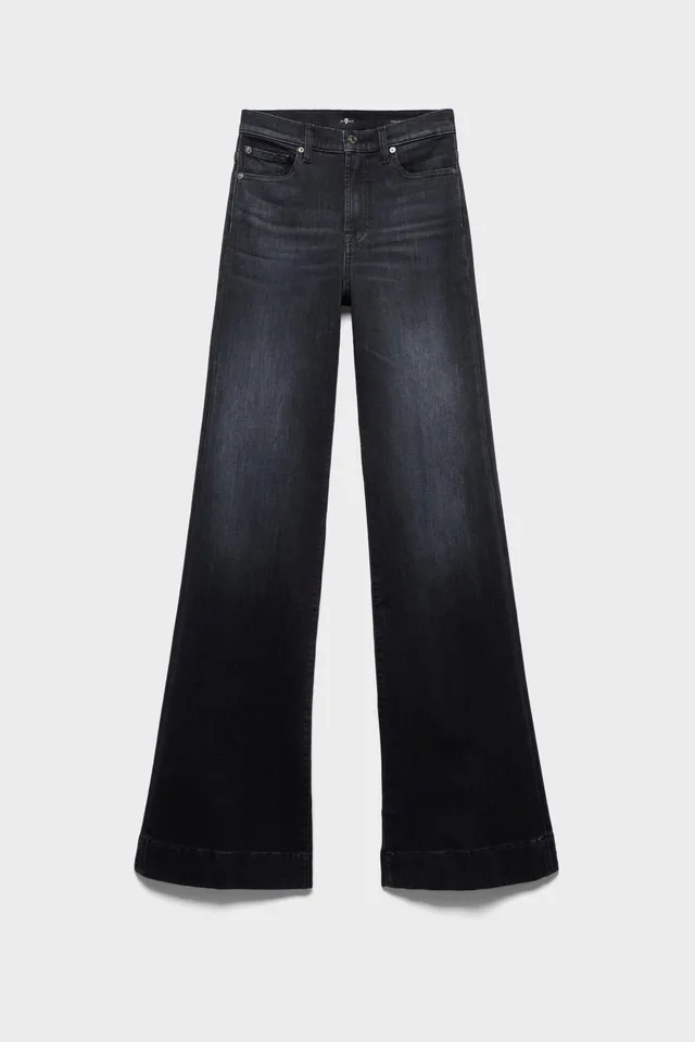 7-for-all-mankind-modern-dojo-damen-flare-jeans-slim-illusion-blackout image 1