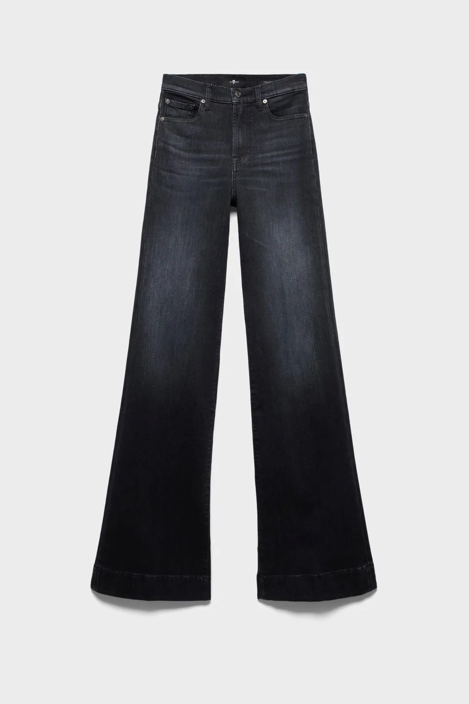 7-for-all-mankind-modern-dojo-damen-flare-jeans-slim-illusion-blackout image 1