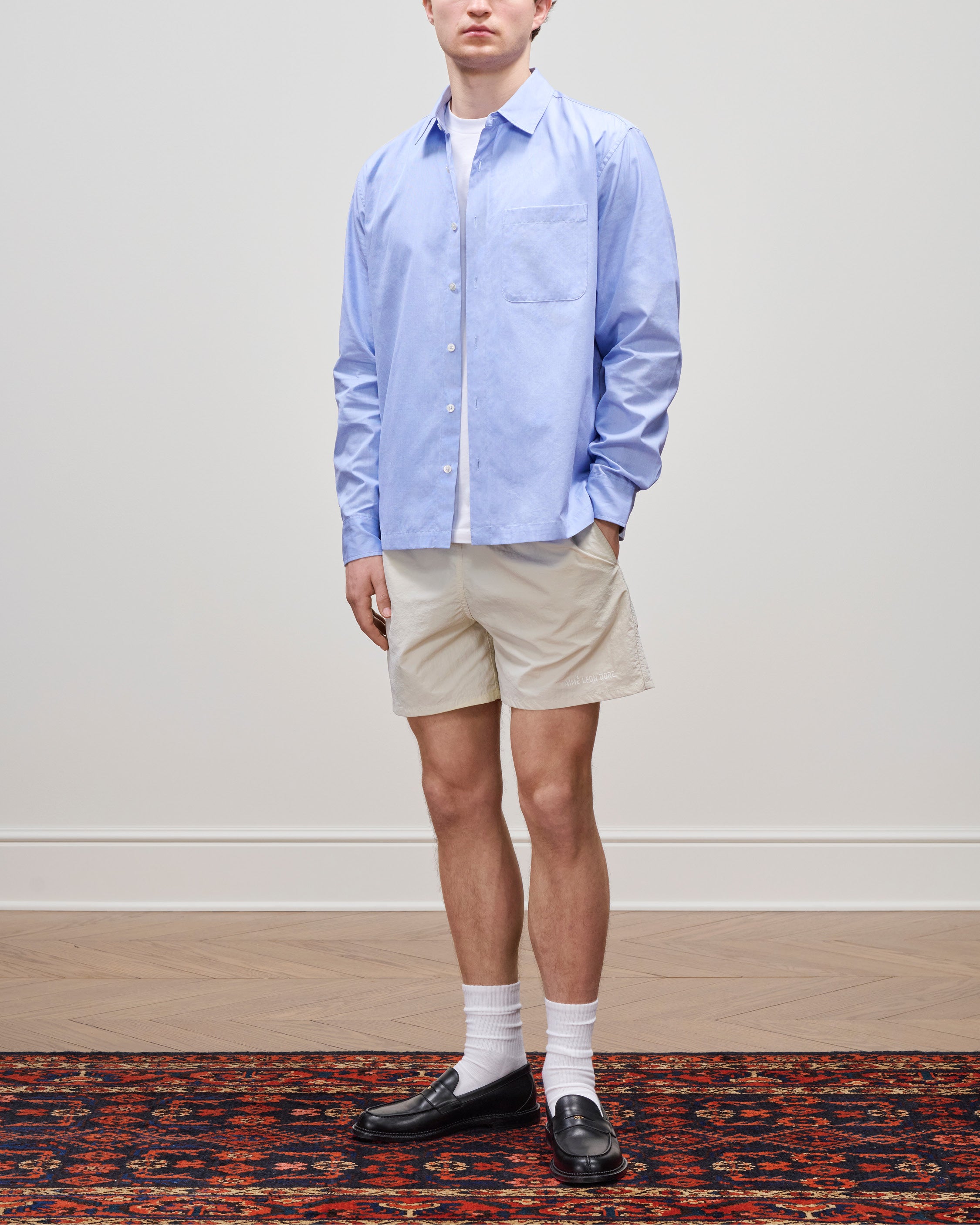 aim-leon-dore-poplin-casual-shirt-blau image 3