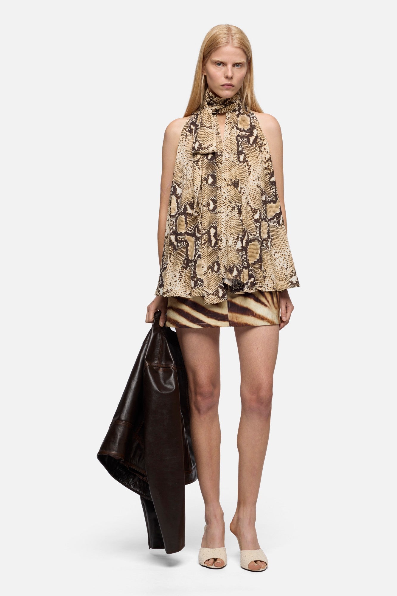 7-for-all-mankind-mini-skirt-canvas-zebra-damen-minirock image 2
