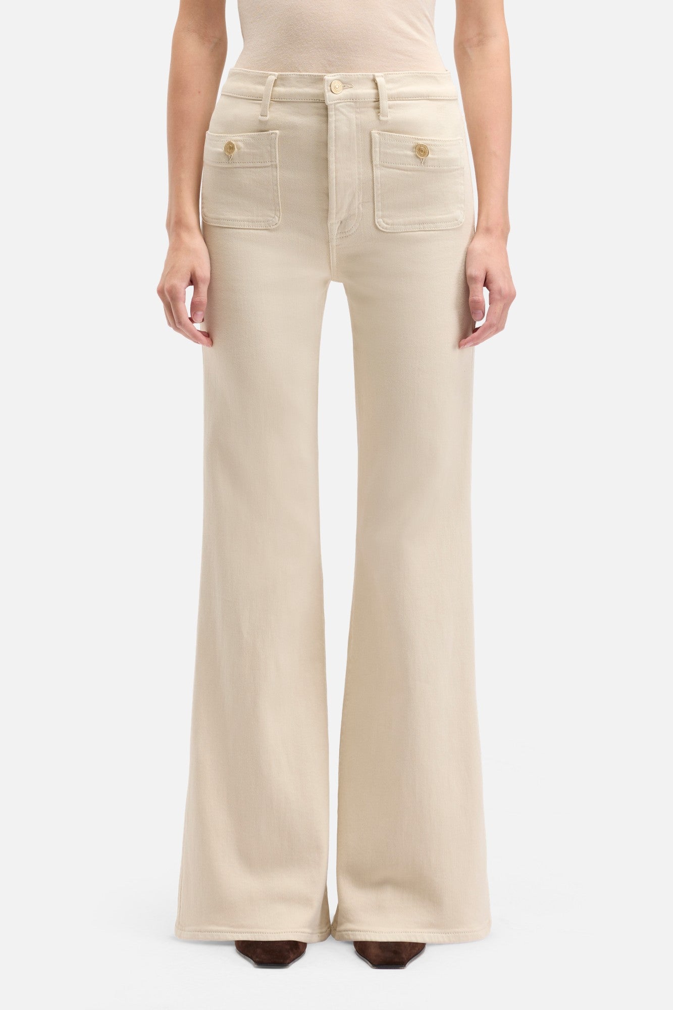 7-for-all-mankind-tailorless-luxe-vintage-modern-dojo-oatmeal-damen-flare-jeans image 3