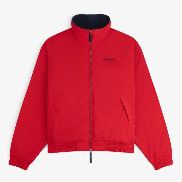 aim-leon-dore-fleece-lined-sport-windbreaker-jacke-rot image 1