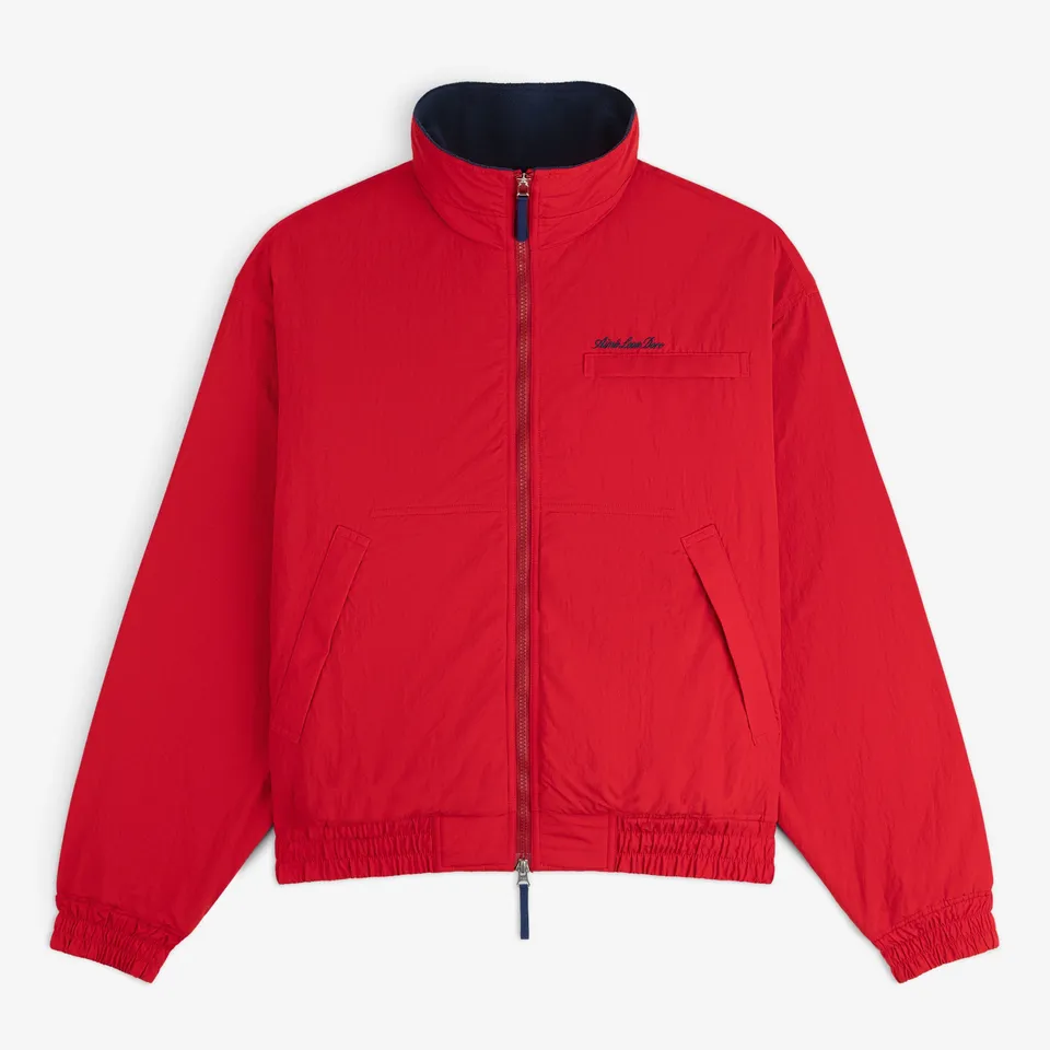 aim-leon-dore-fleece-lined-sport-windbreaker-jacke-rot image 1
