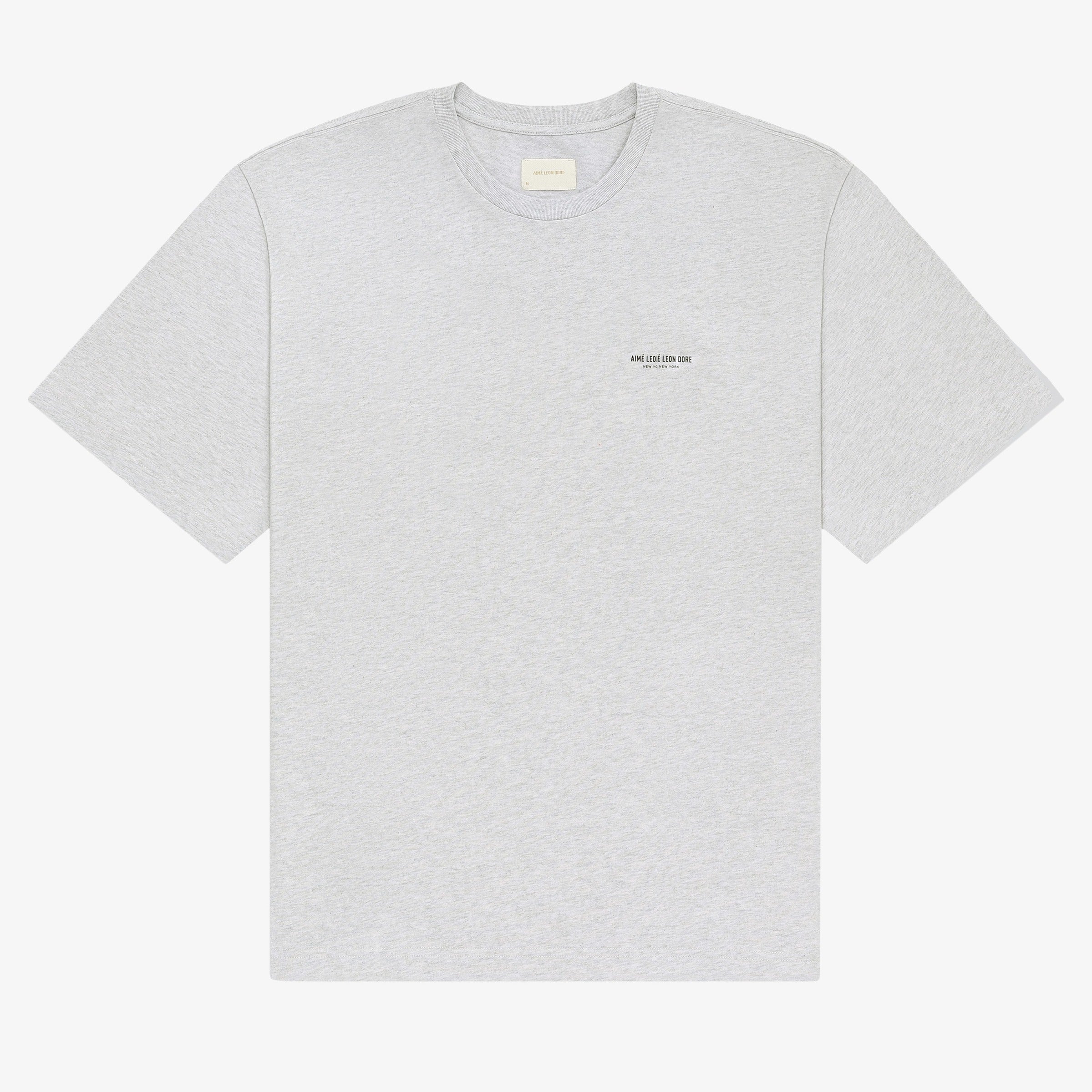 aim-leon-dore-micro-logo-tee-grau-boxy-fit-t-shirt image 1
