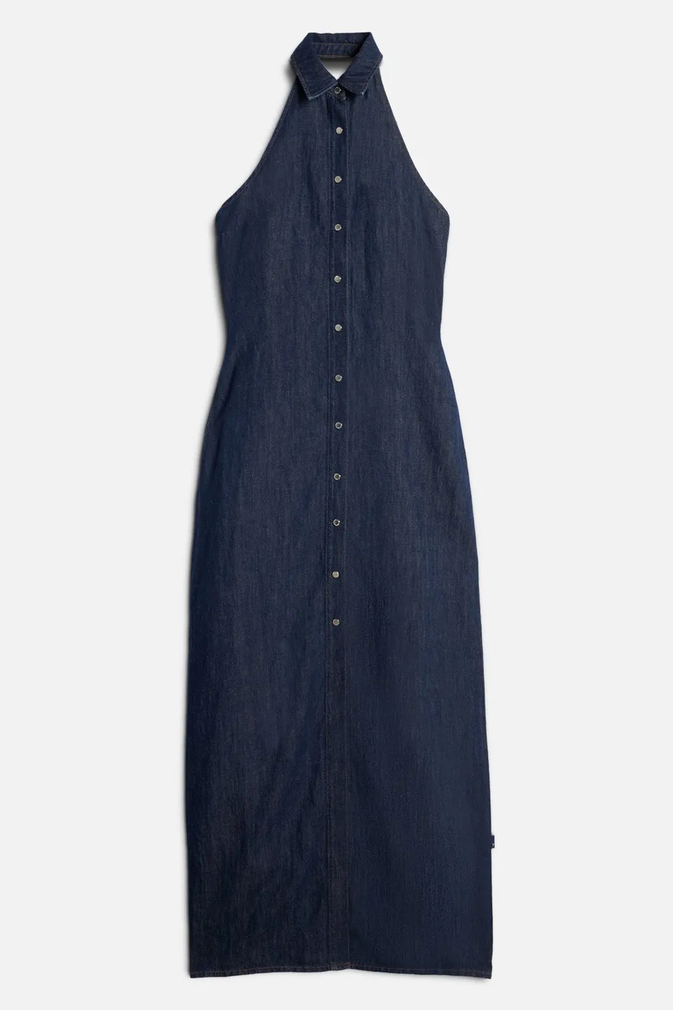 7-for-all-mankind-halter-maxi-dress-indigo-linen-blossom-damen image 1
