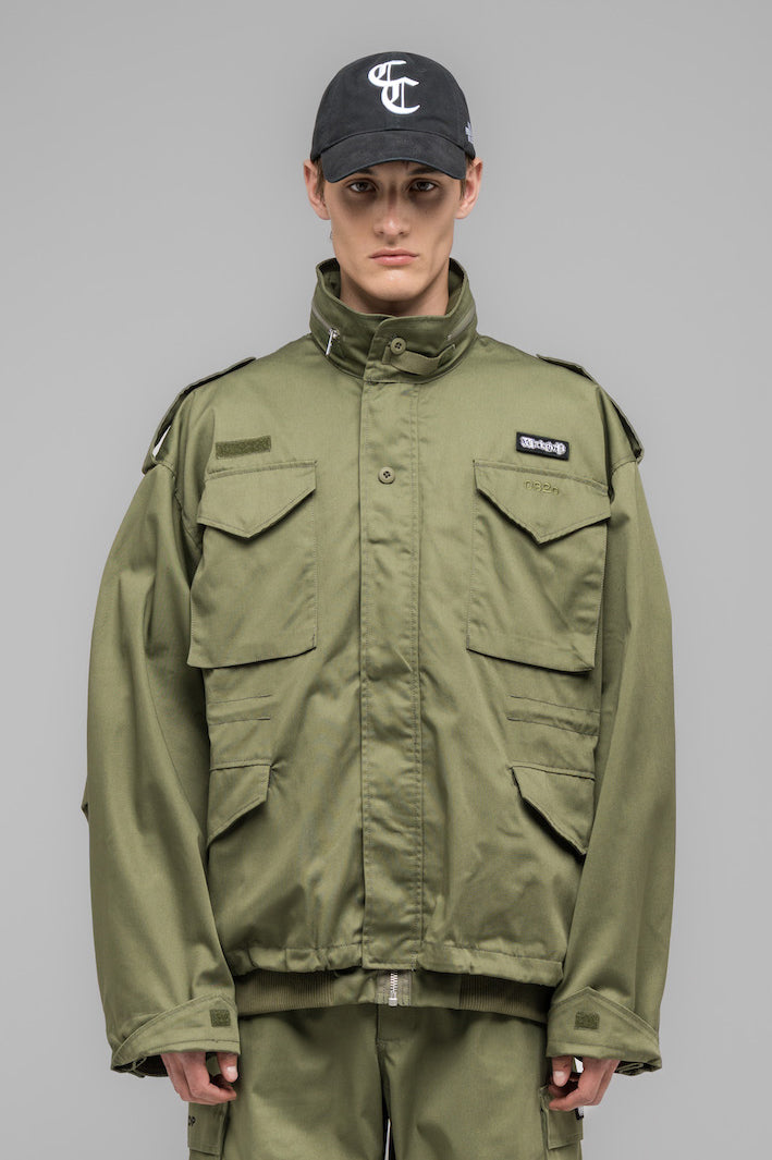 032c-masked-choice-bomber-jacket-faded-green-herren image 2