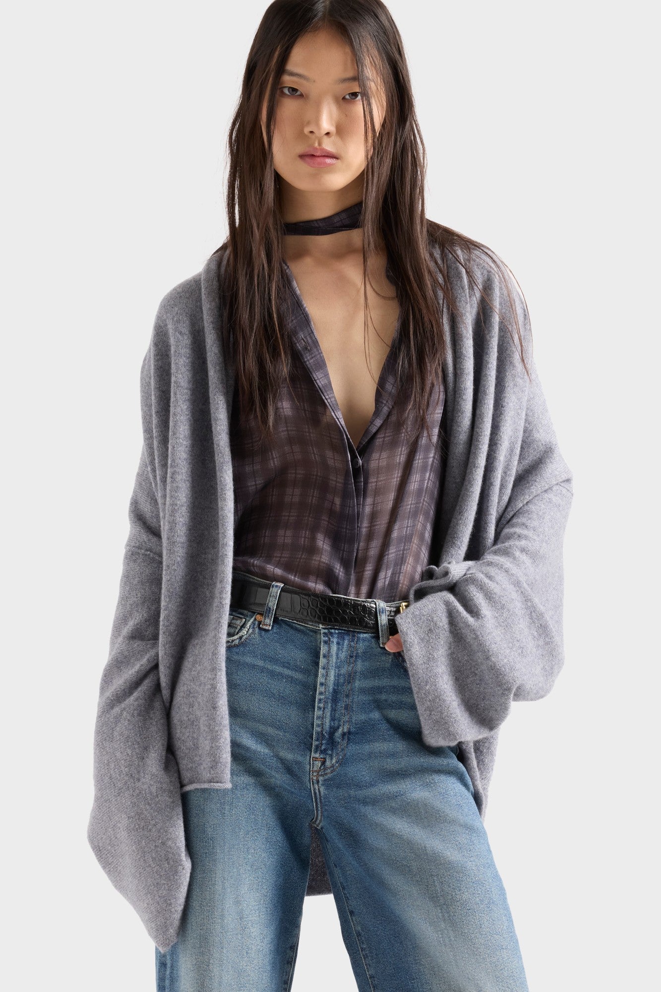 7-for-all-mankind-shawl-cardigan-kaschmir-cardigan-wolf-damen image 3