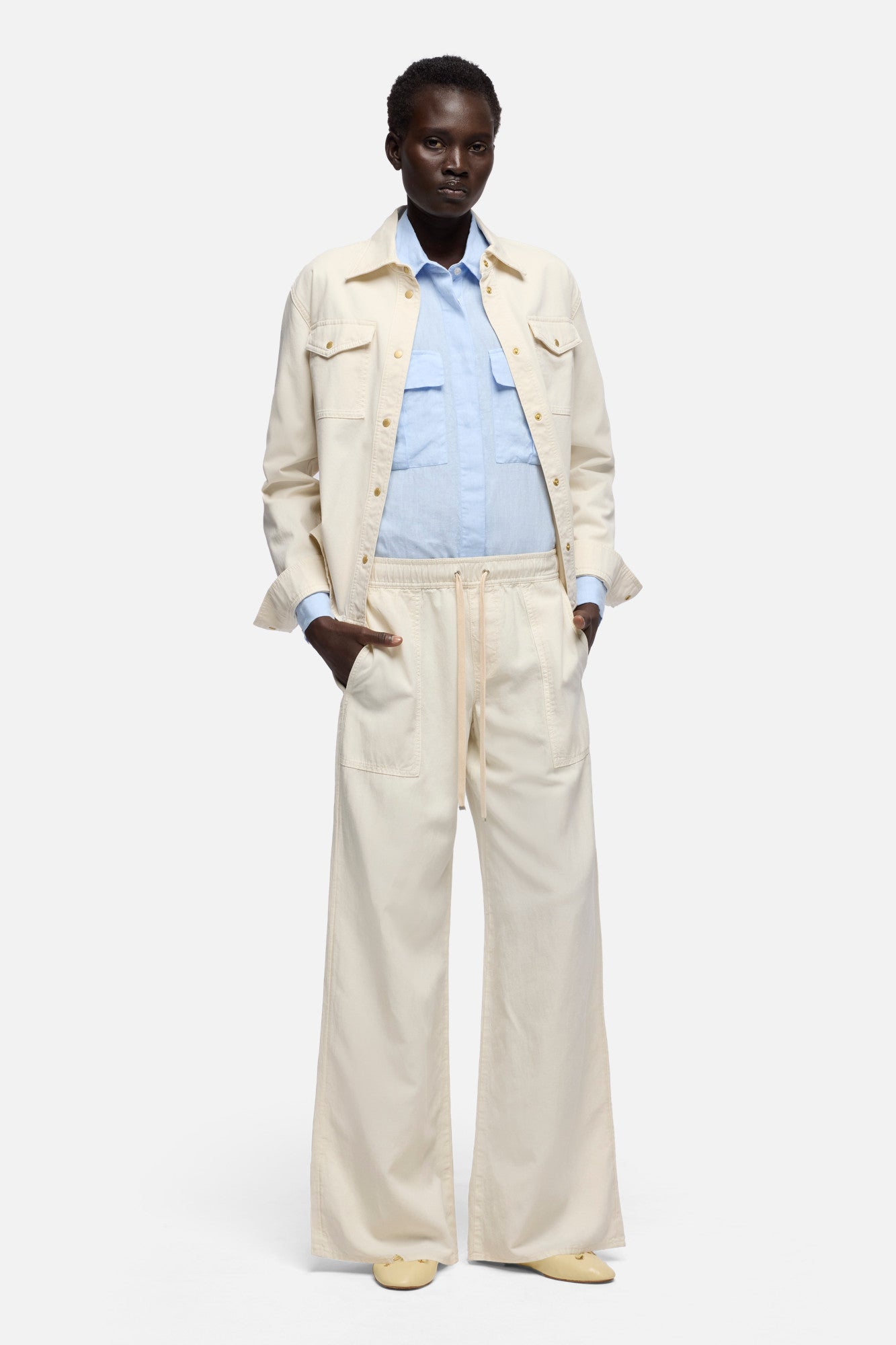 7-for-all-mankind-classic-shirt-comfort-twill-hemd-in-ecru image 2