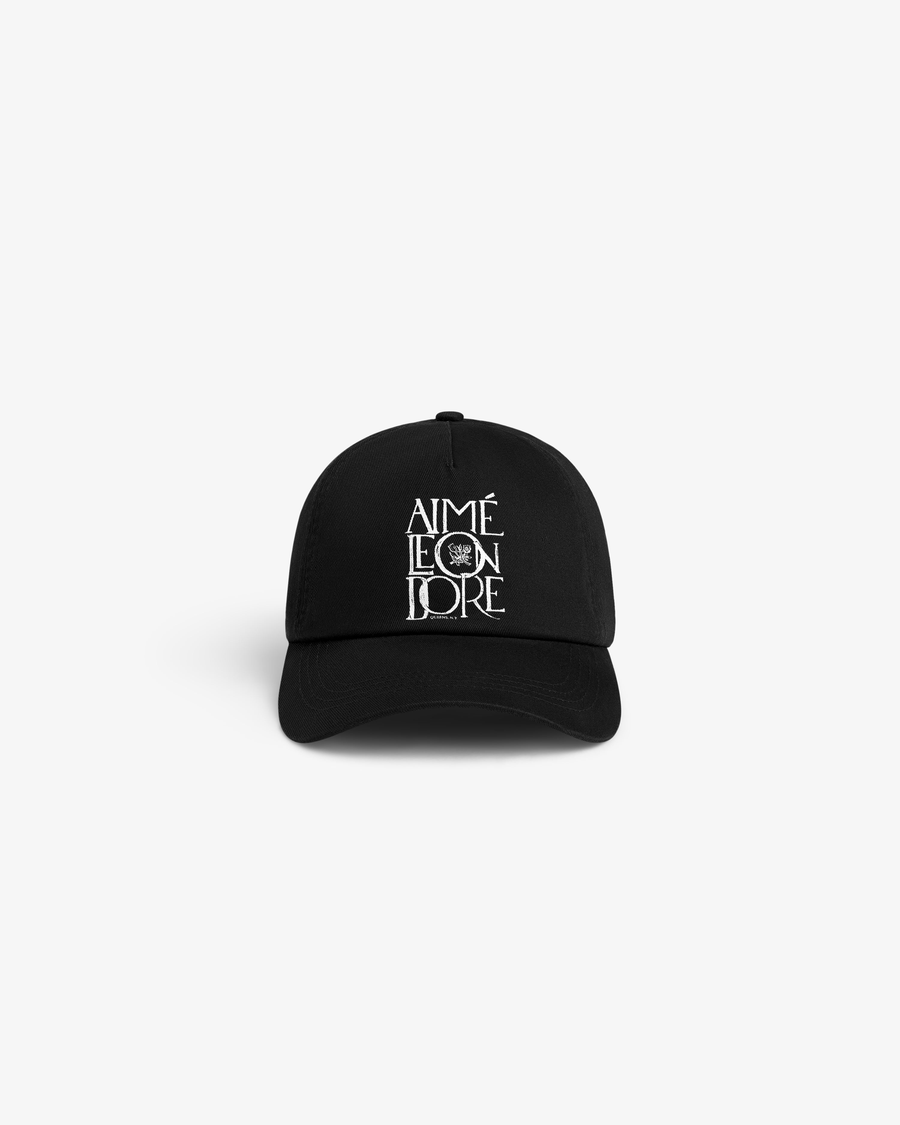 aim-leon-dore-stacked-logo-hat-5-panel-cap-schwarz image 2