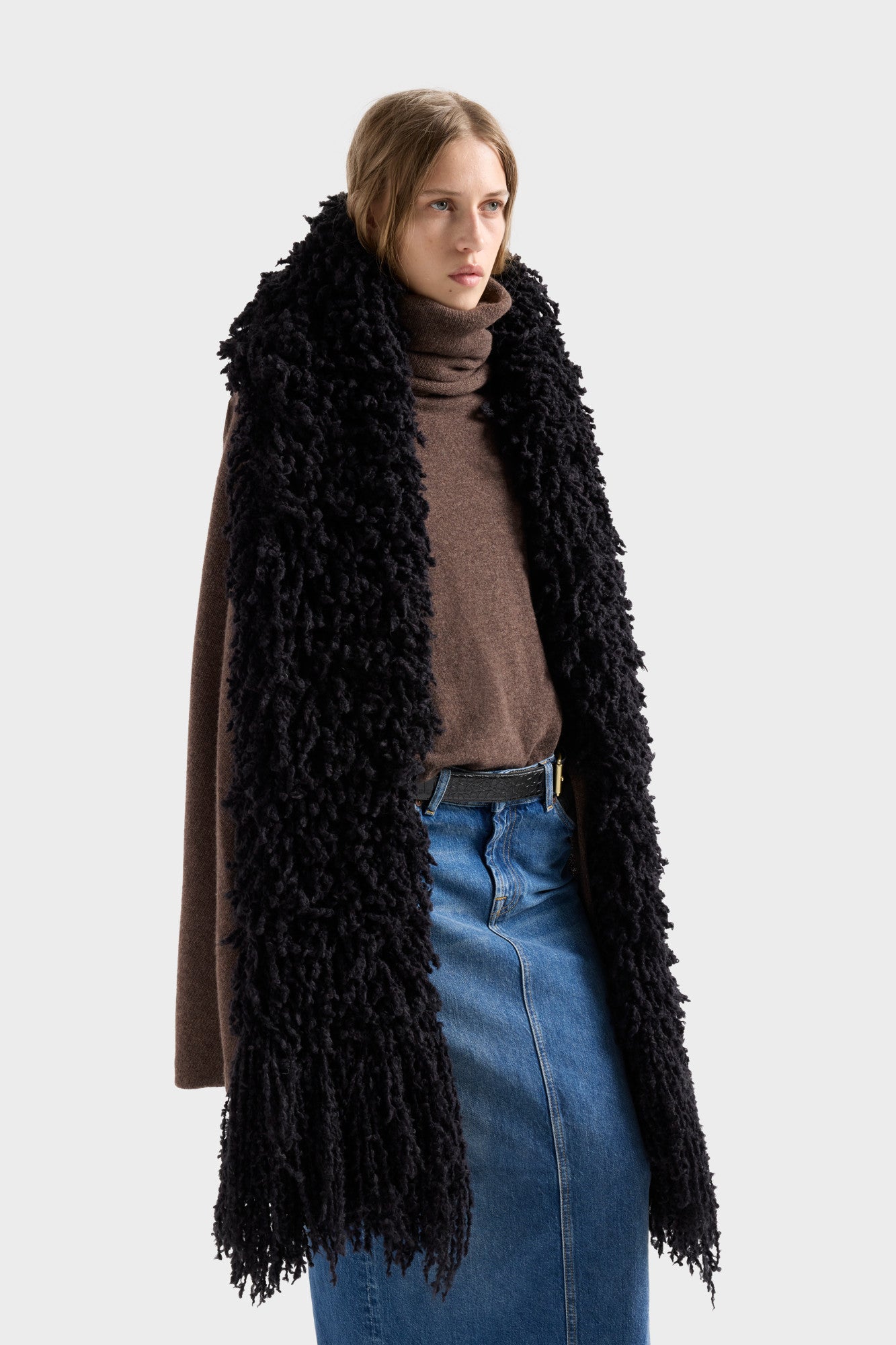 7-for-all-mankind-boucle-schal-wollmix-schwarz image 3