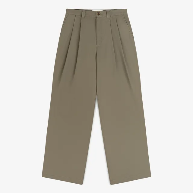 aim-leon-dore-double-pleated-officer-pant-olive image 1