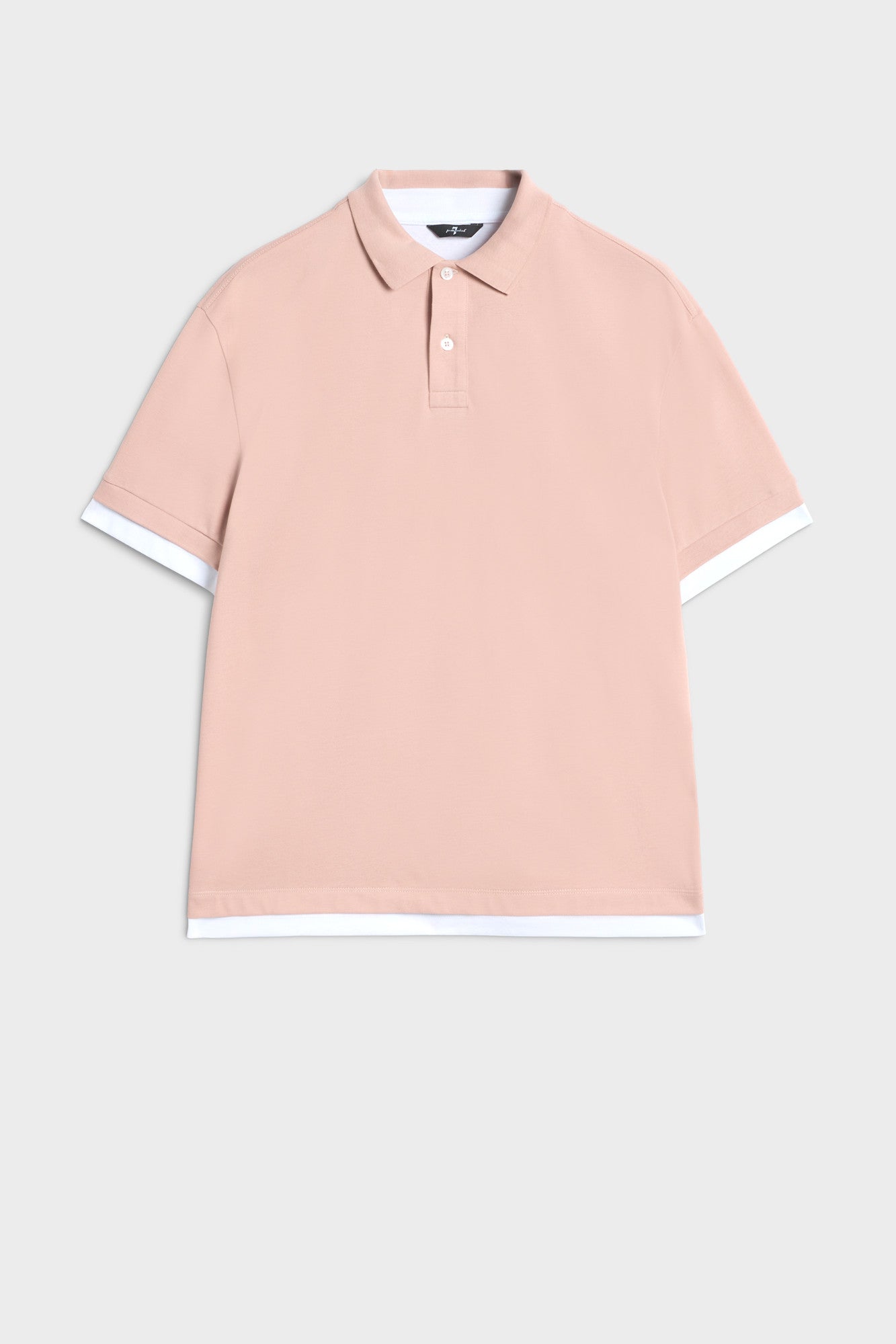 7-for-all-mankind-double-layer-polo-rose-herren image 1