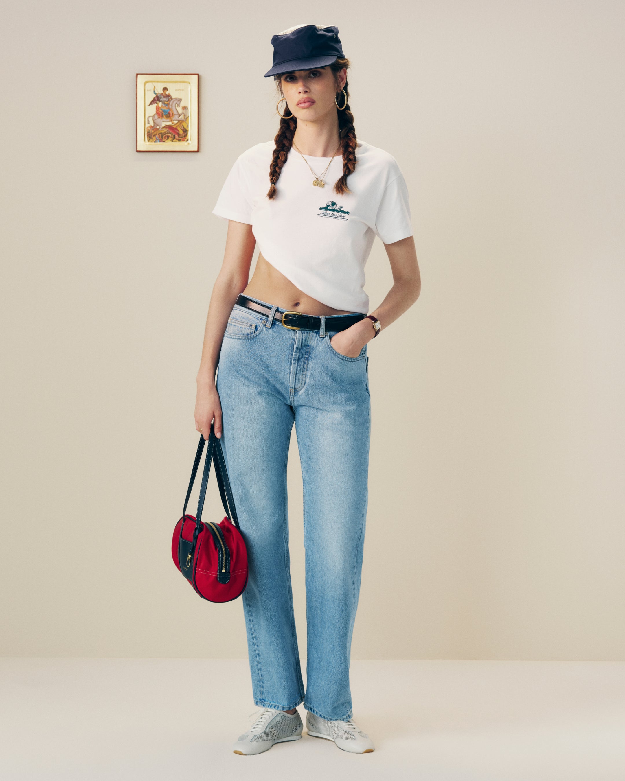 aim-leon-dore-cropped-unisphere-tee-t-shirt-wei-aloe-blend-boxy image 3