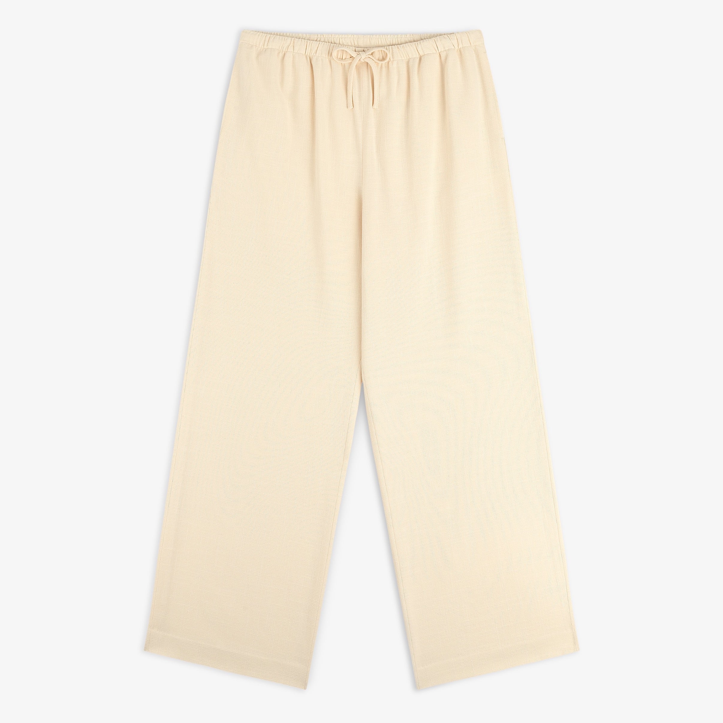 aim-leon-dore-drawstring-cotton-blend-suit-trouser-creme image 1