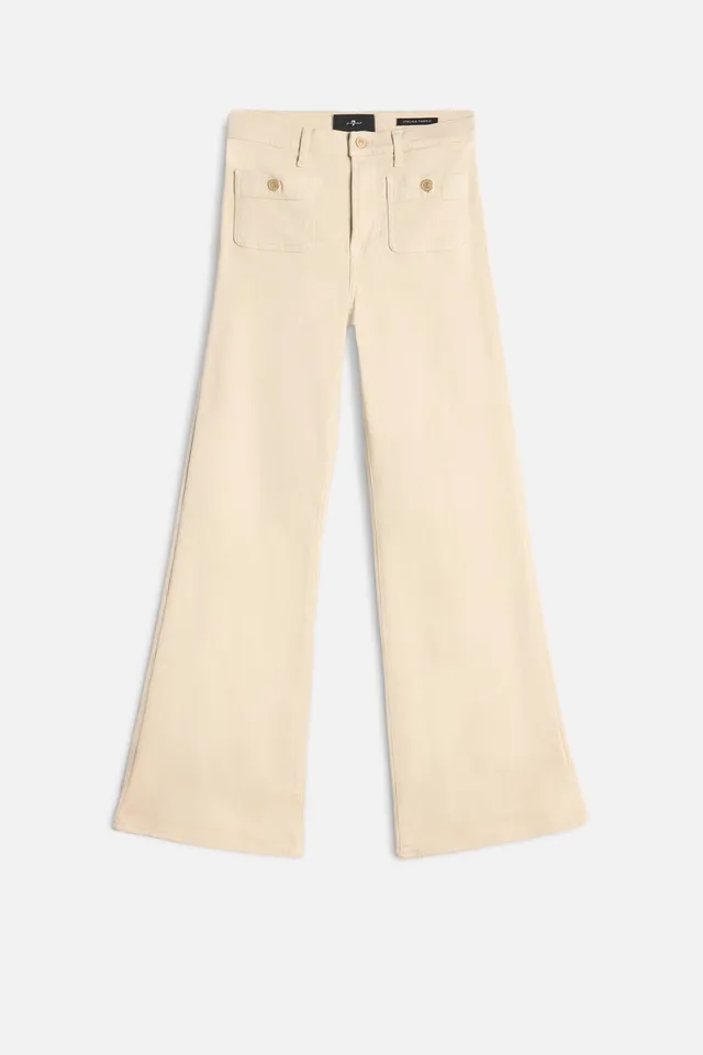7-for-all-mankind-tailorless-luxe-vintage-modern-dojo-oatmeal-damen-flare-jeans image 1