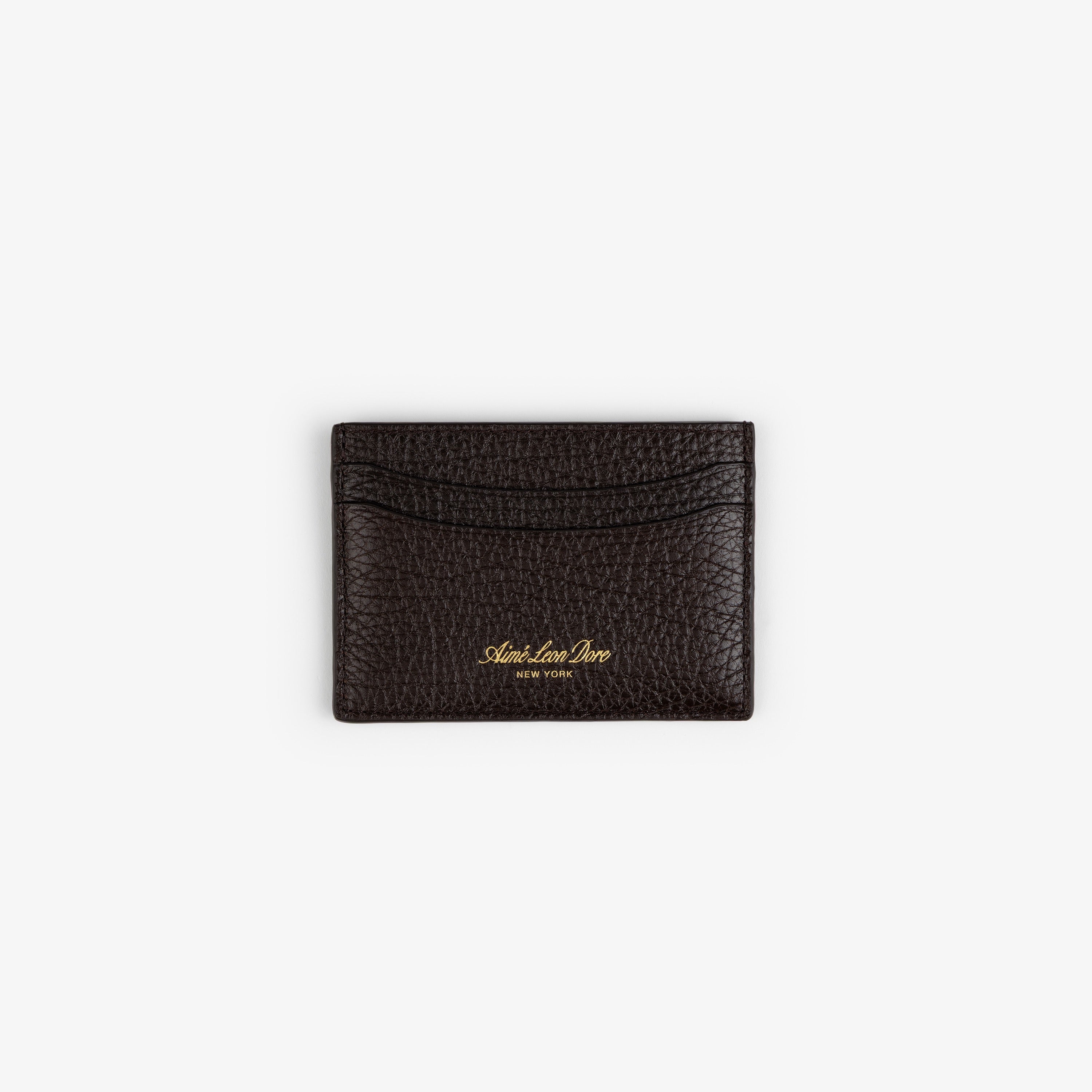 aim-leon-dore-tumbled-leather-card-holder-kartenetui-braun-italien-leder image 1