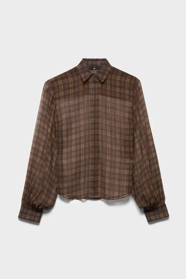 7-for-all-mankind-balloon-sleeve-shirt-hound-check-damen image 1