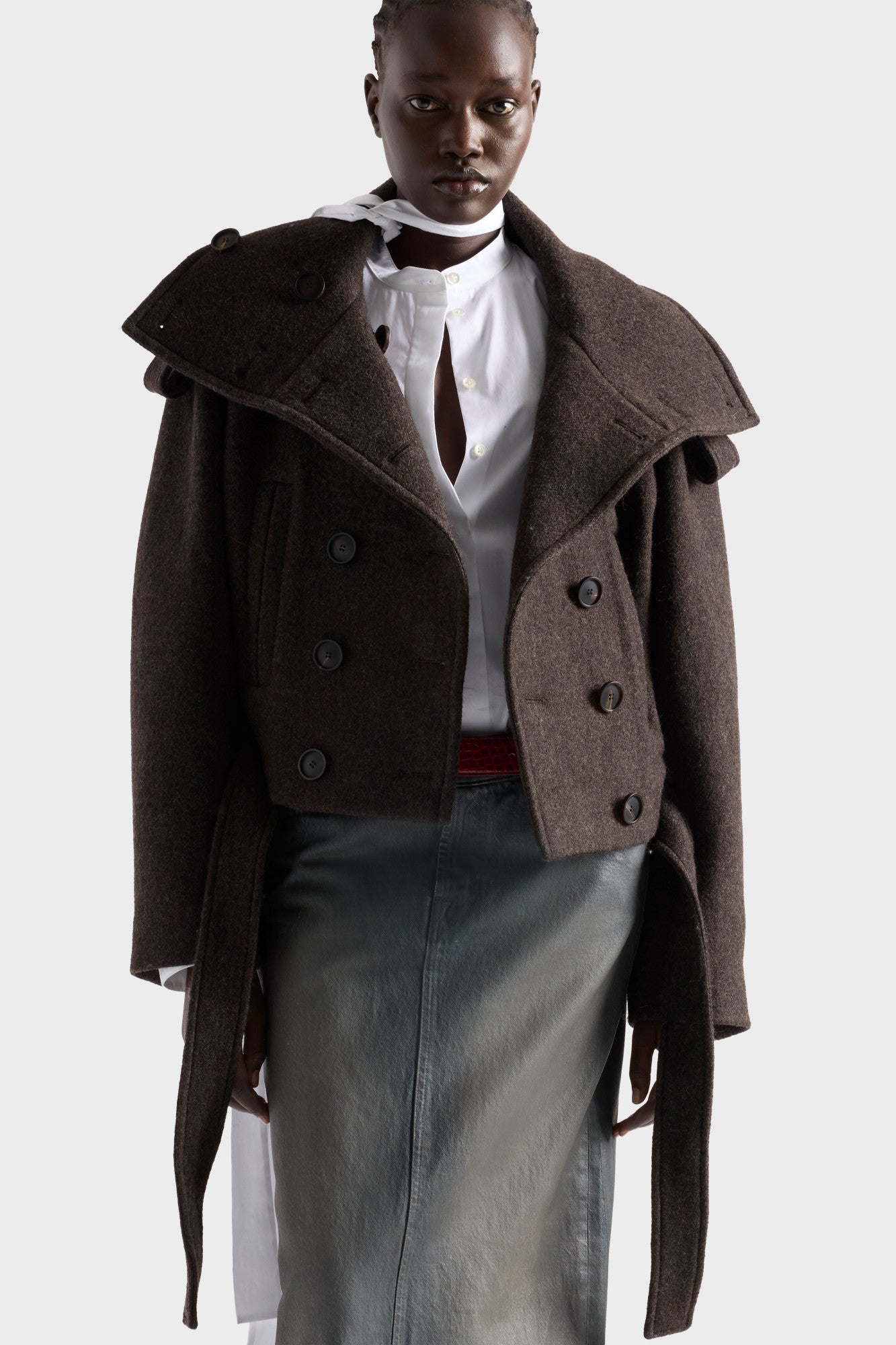 7-for-all-mankind-double-breasted-high-neck-kurzmantel-wool-chestnut image 3