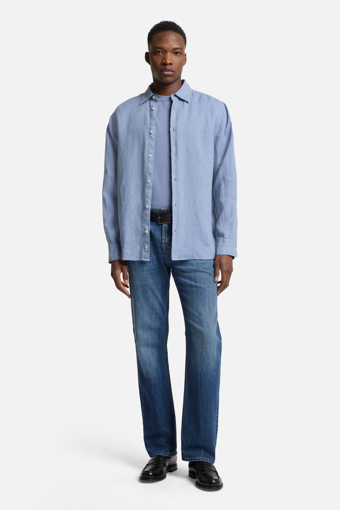 7-for-all-mankind-classic-cotton-short-sleeve-sweater-slate-blue-herren image 2