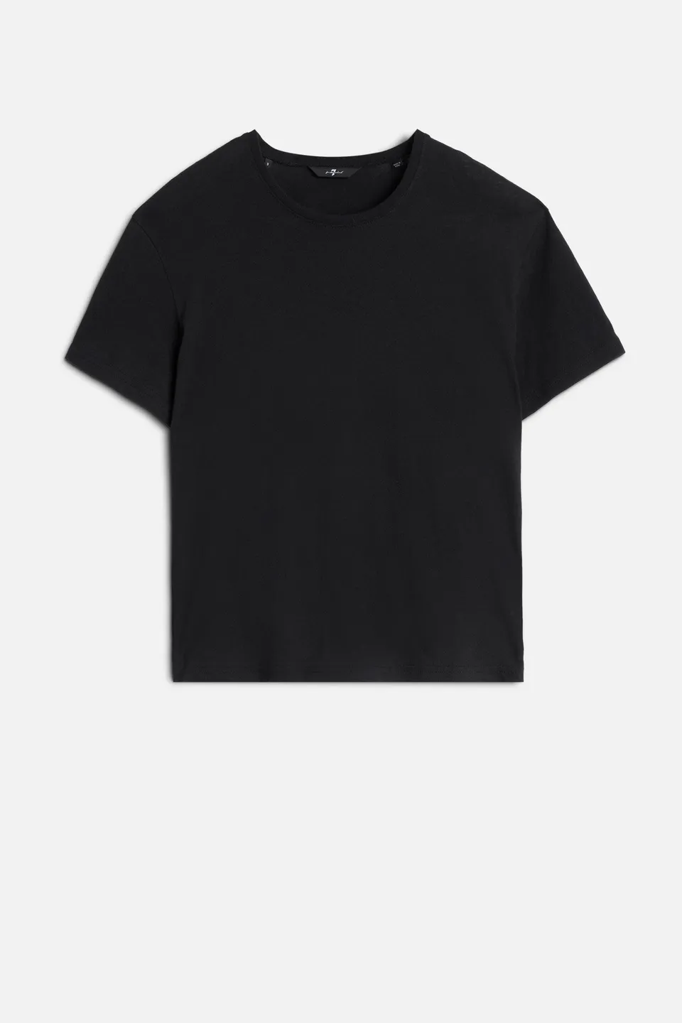 7-for-all-mankind-linen-blend-tee-kurzarm-shirt-black image 1