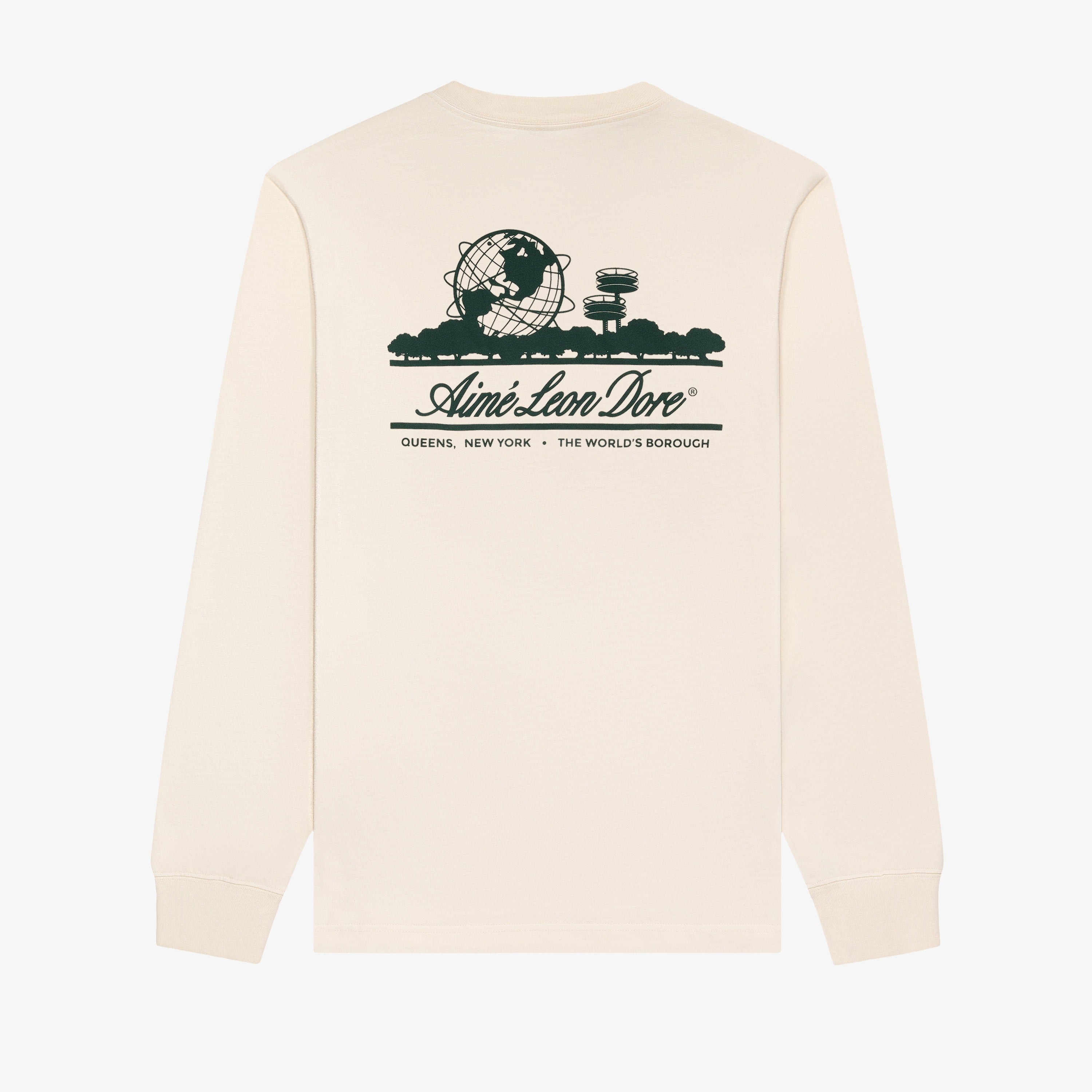 aim-leon-dore-long-sleeve-unisphere-tee-cream image 1