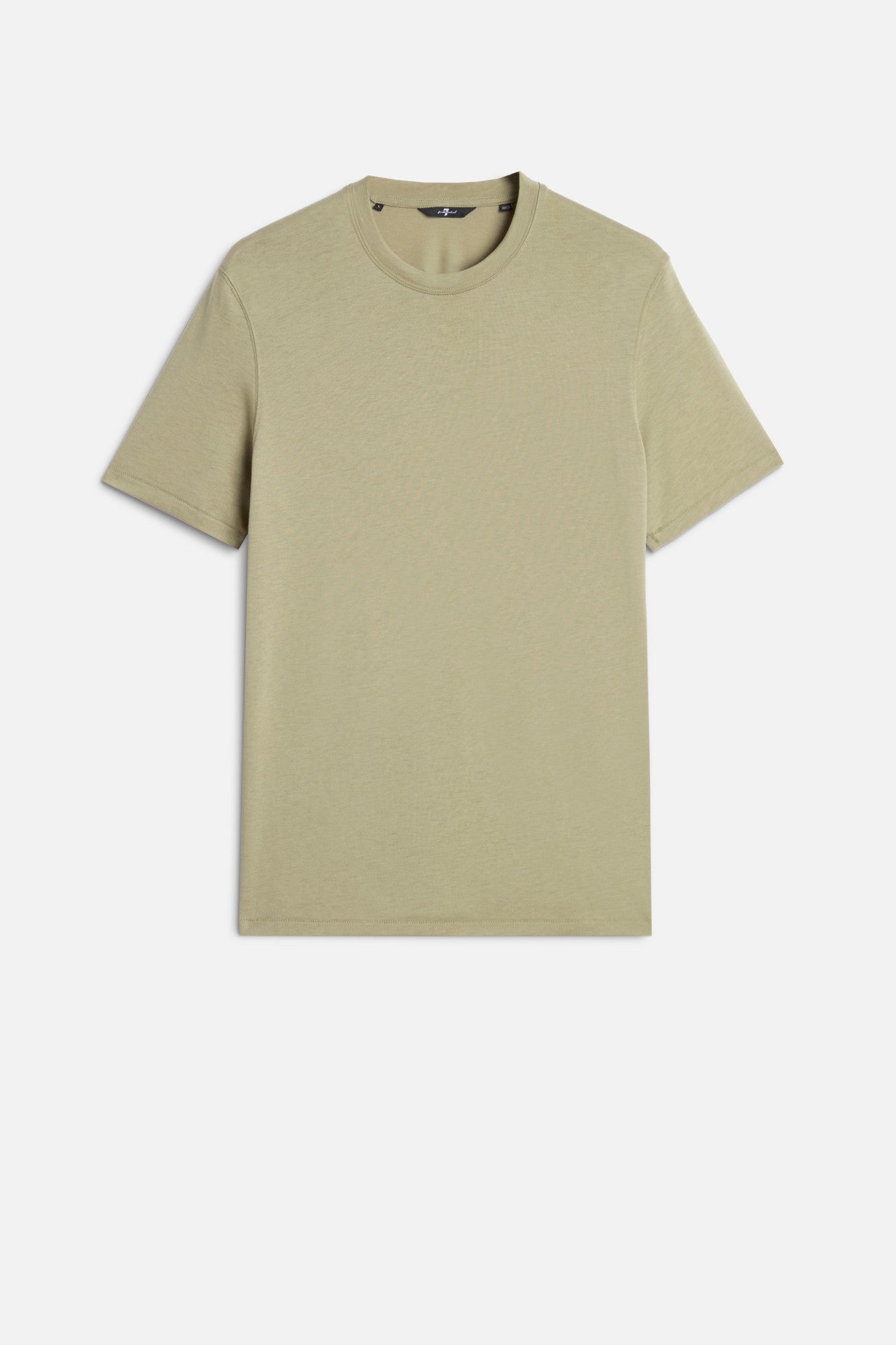 7-for-all-mankind-crewneck-tee-lyocell-army-herren-t-shirt-gr-n image 1