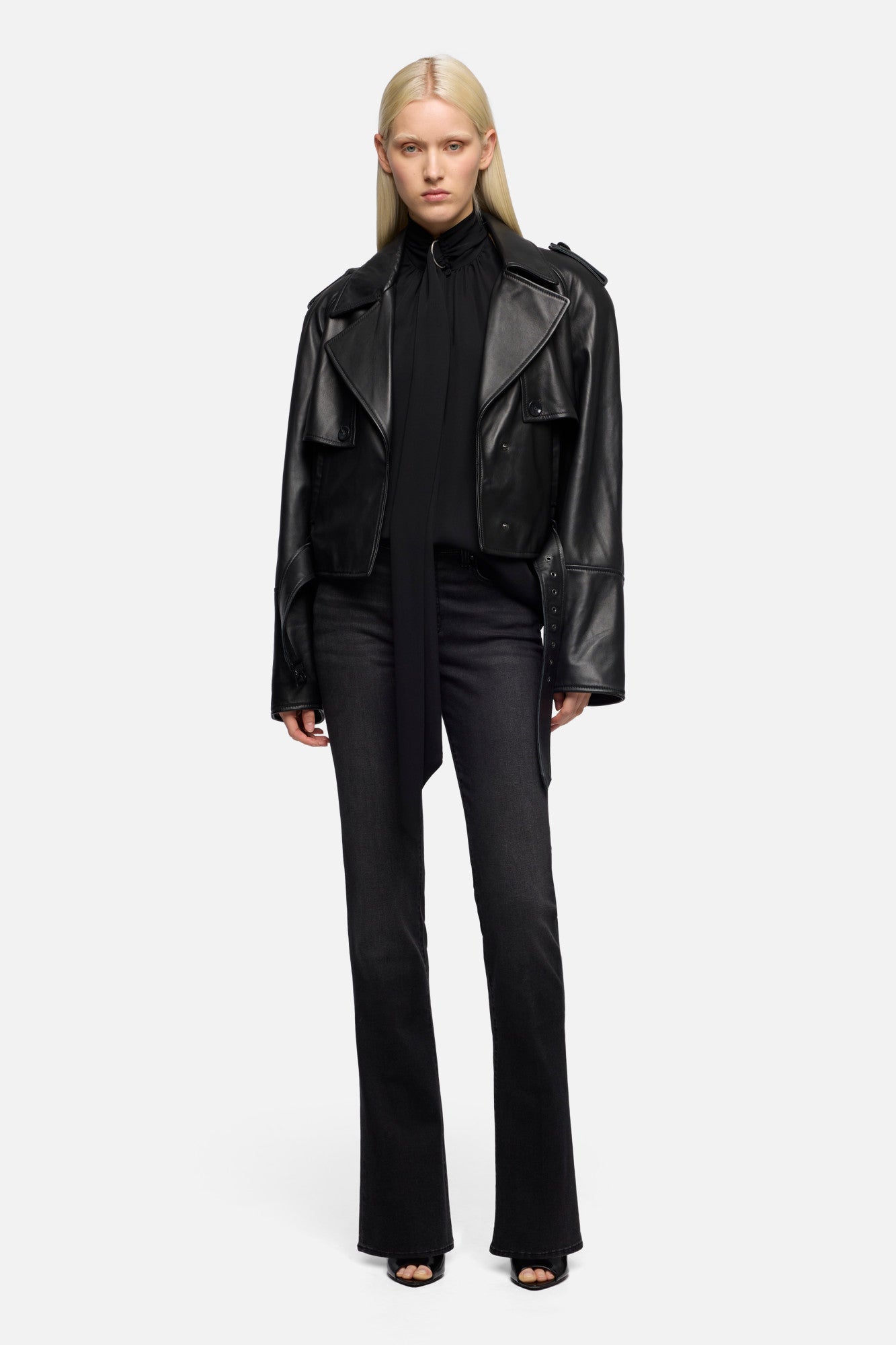 7-for-all-mankind-italian-leather-cropped-moto-jacke-schwarz-damen image 2