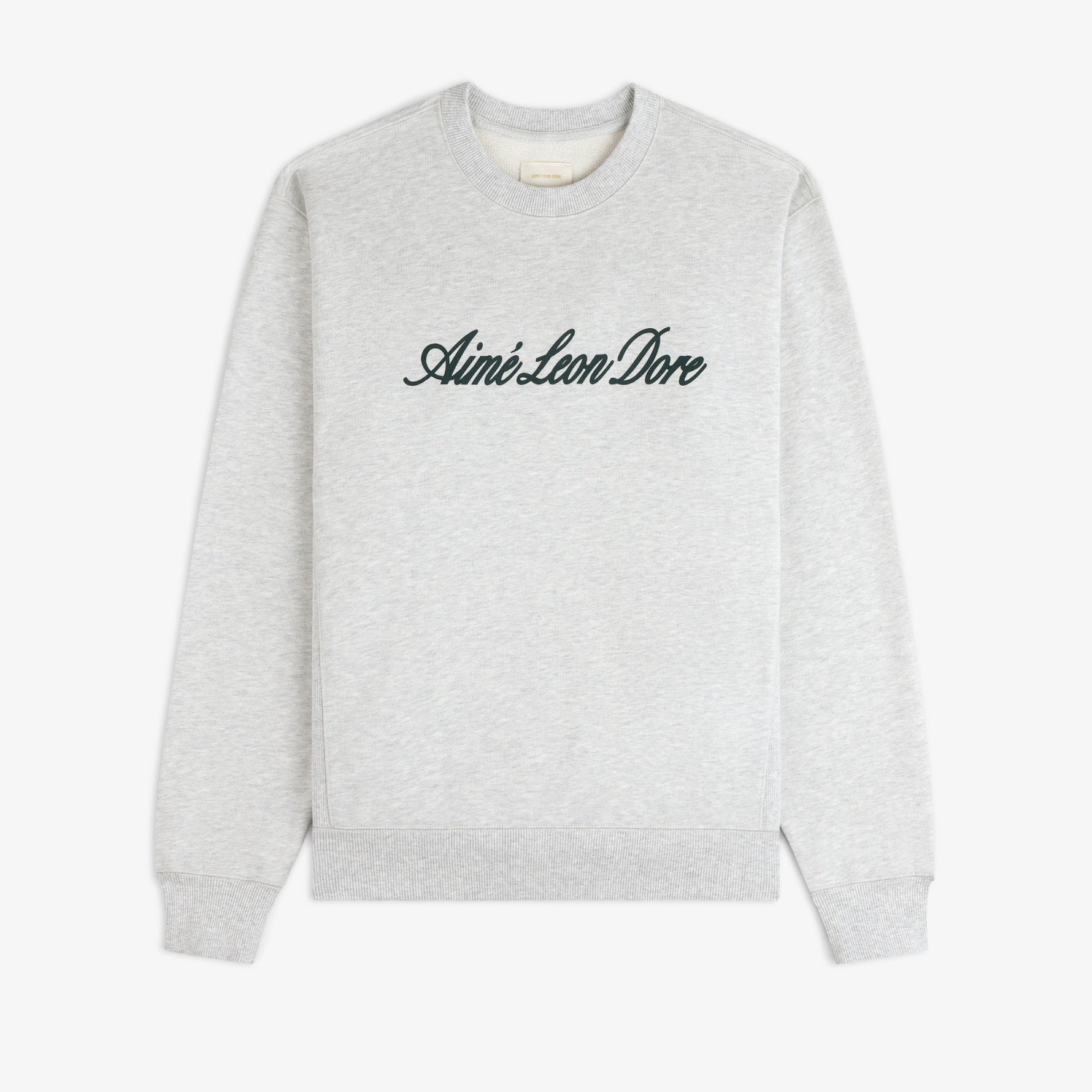 aim-leon-dore-vintage-script-crewneck-sweatshirt-grau image 1