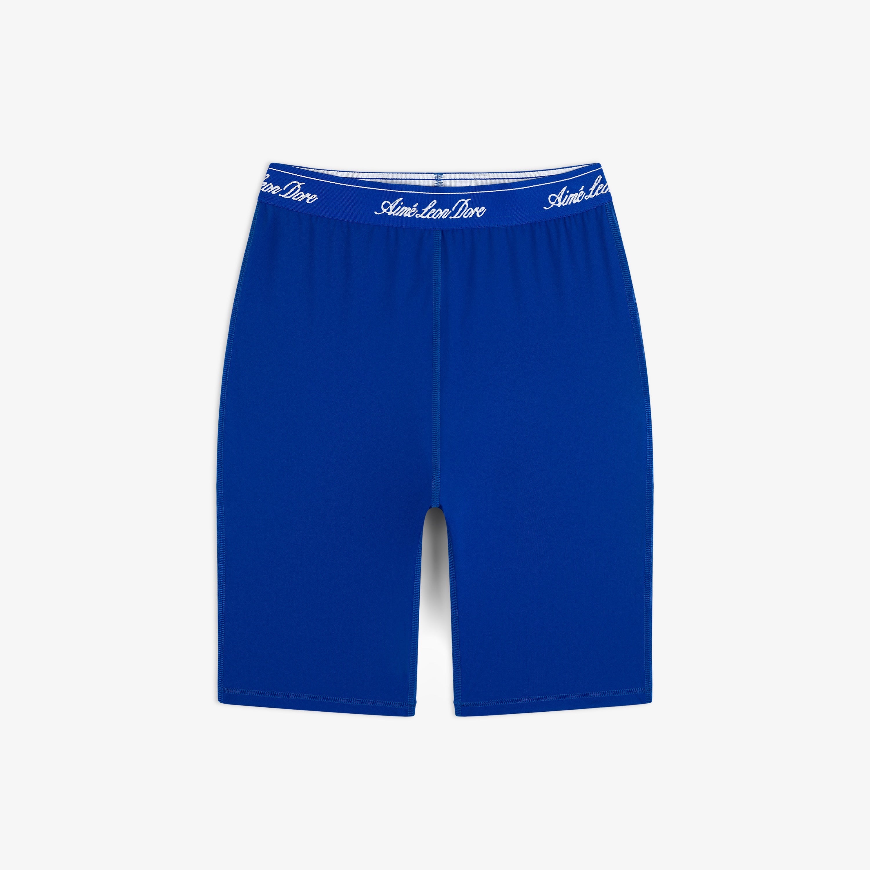 aim-leon-dore-logo-biker-short-damen-stretch-jersey-blau-slim-fit image 1