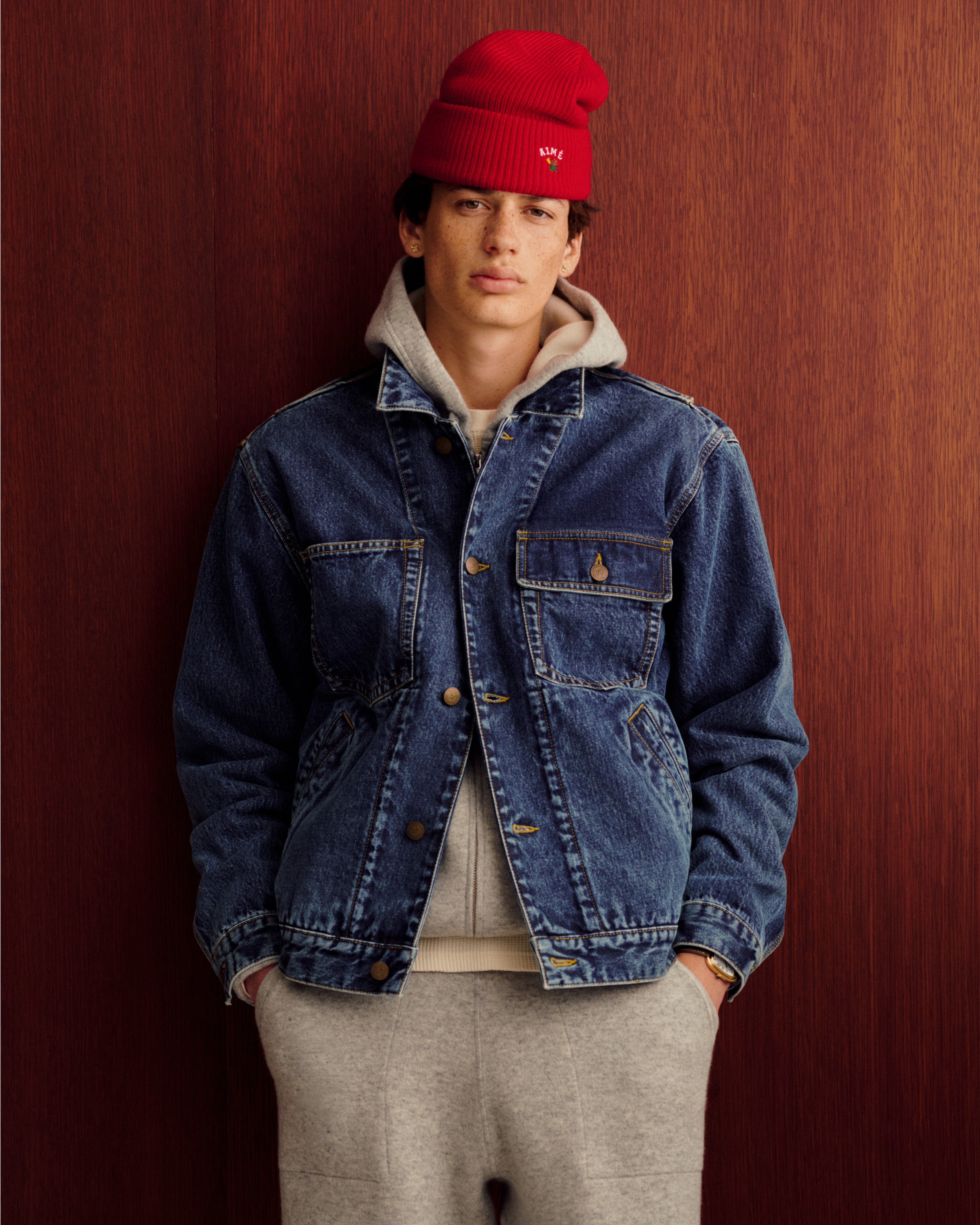 aim-leon-dore-full-zip-pavilion-cashmere-hoodie-grau image 3