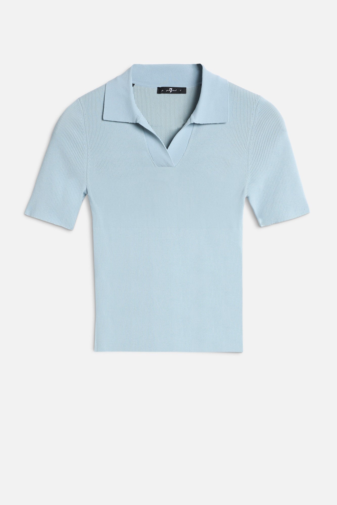 7-for-all-mankind-short-sleeve-polo-sweater-sky-blue-damen-strickpolo image 1