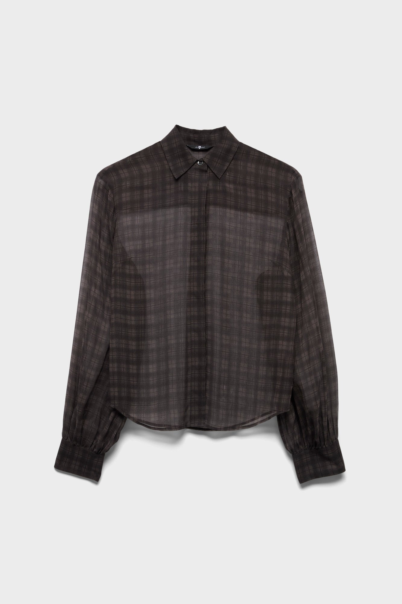 7-for-all-mankind-balloon-sleeve-shirt-shadow-check-damen-bluse image 1
