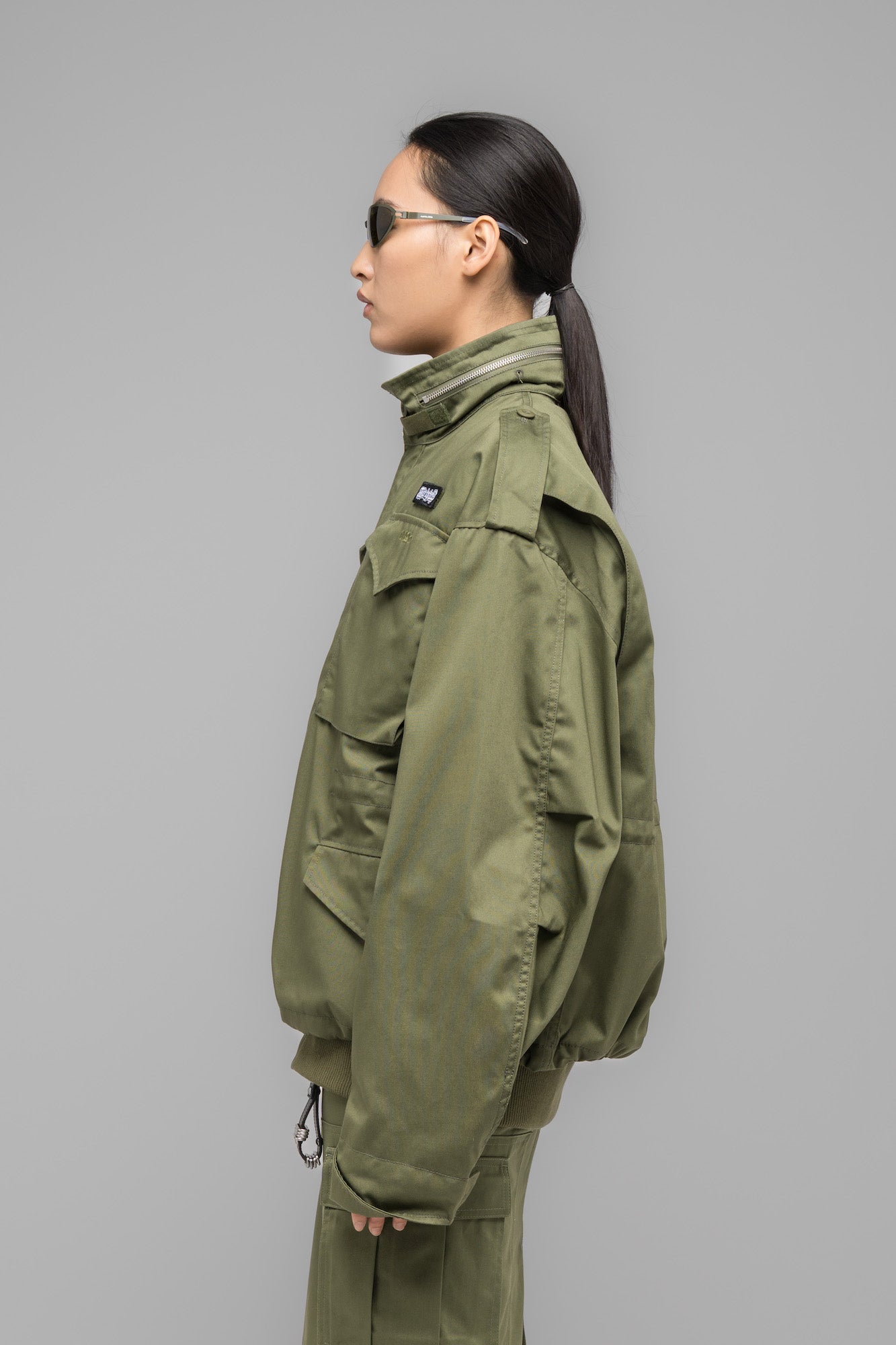 032c-masked-choice-bomber-jacket-faded-green image 3