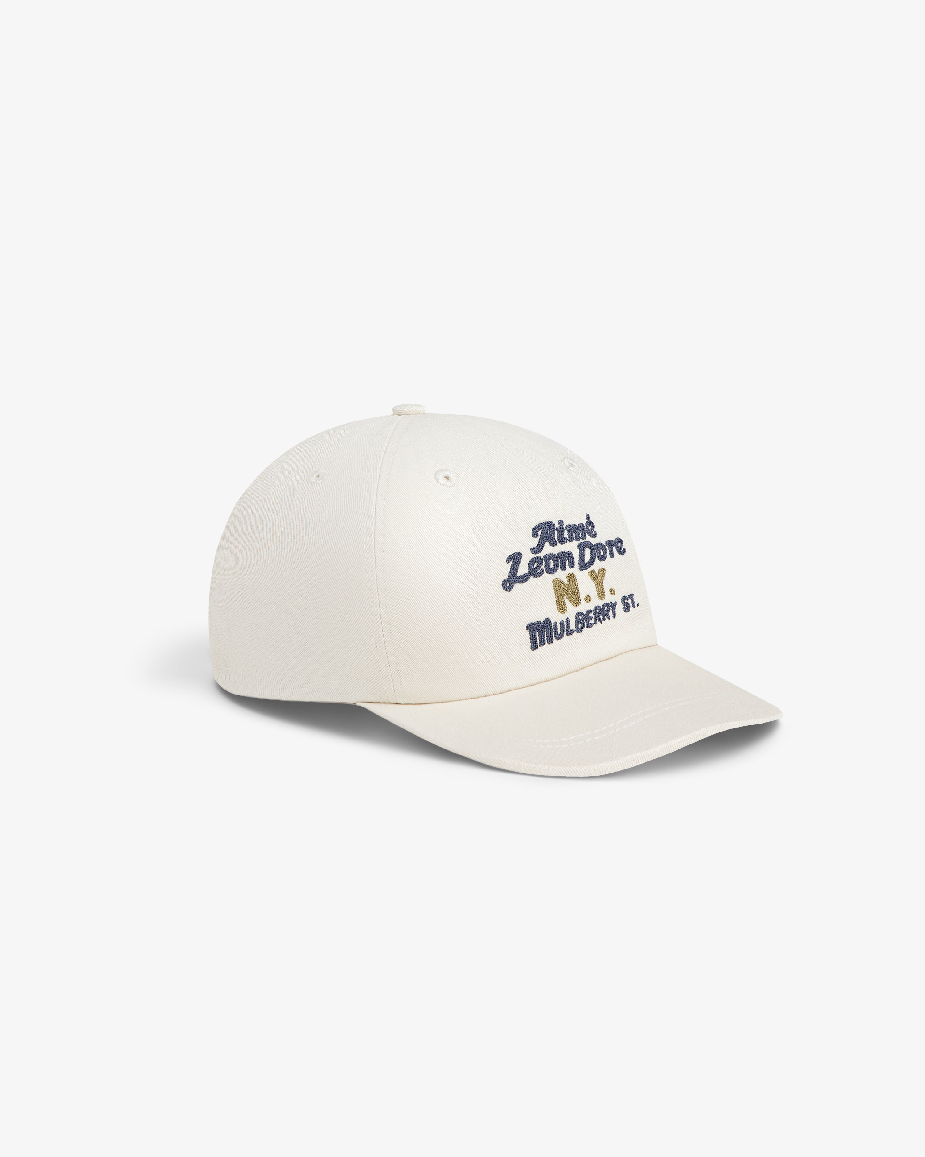 aim-leon-dore-mulberry-chainstitch-hat-cap-creme image 4