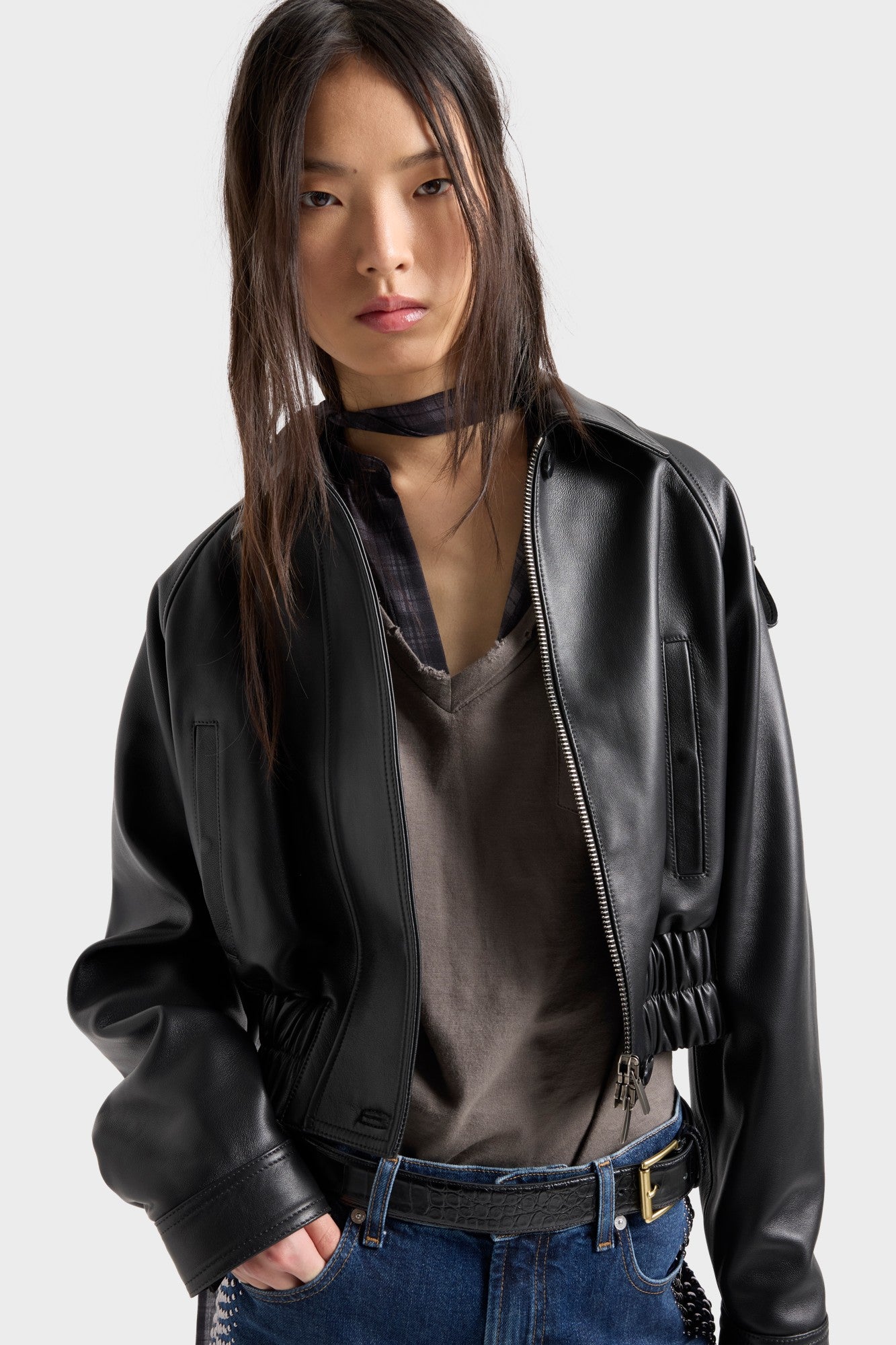 7-for-all-mankind-aviator-jacket-leder-bomberjacke-black image 6