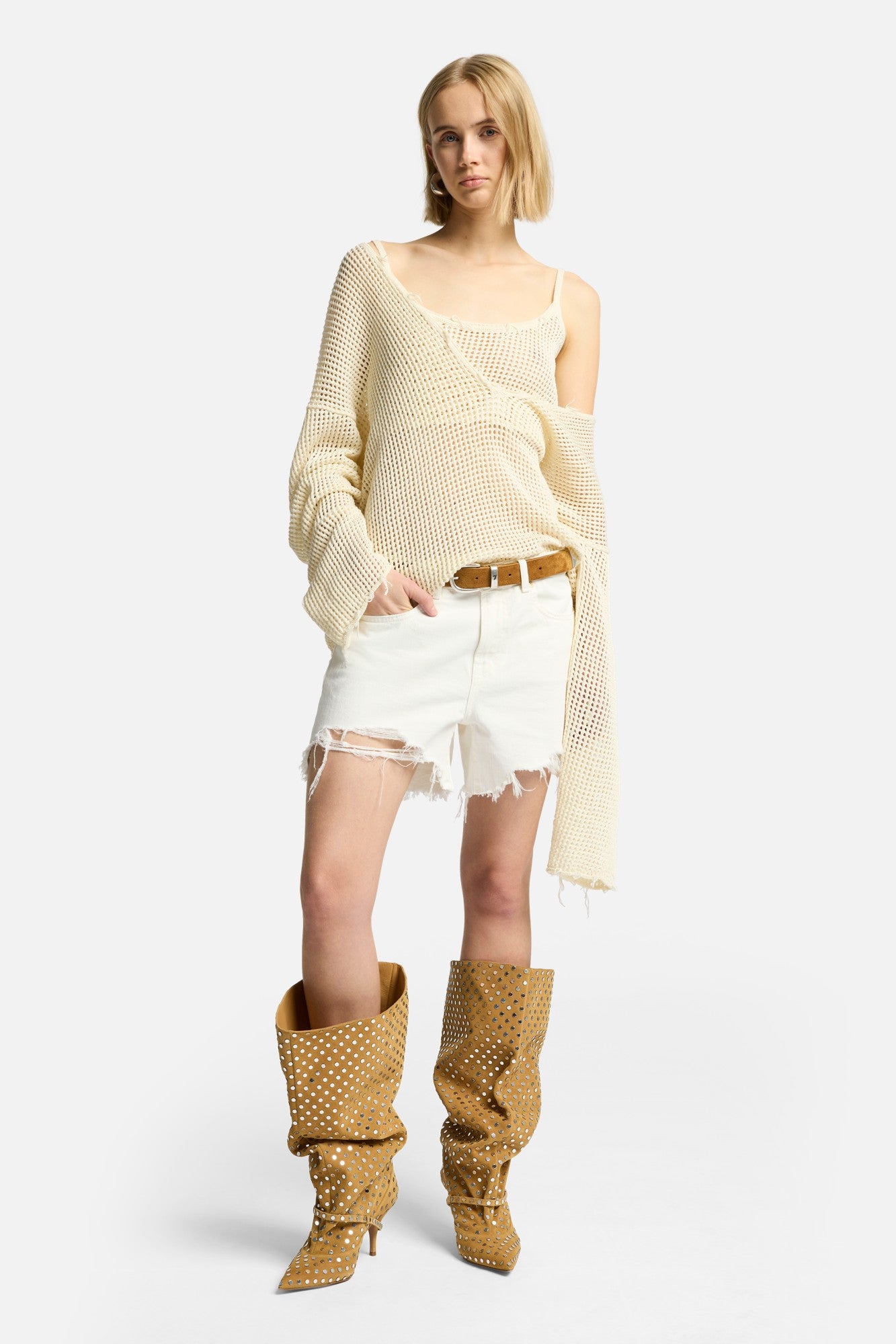 7-for-all-mankind-deep-v-neck-open-knit-pullover-ecru-damen-pullover image 2