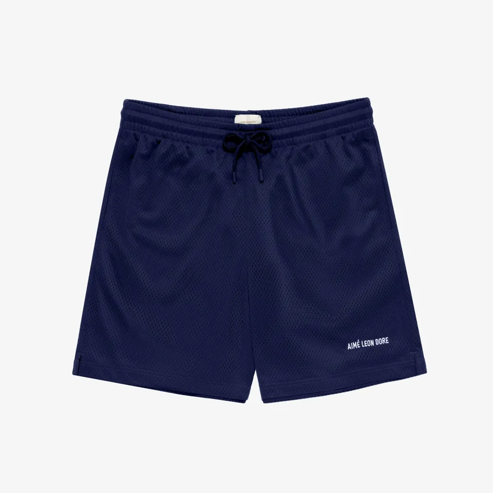 aim-leon-dore-logo-gym-short-navy-mesh image 1