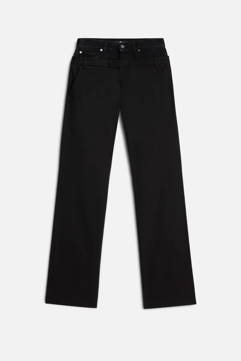 7-for-all-mankind-double-waist-trouser-in-black-hose image 1
