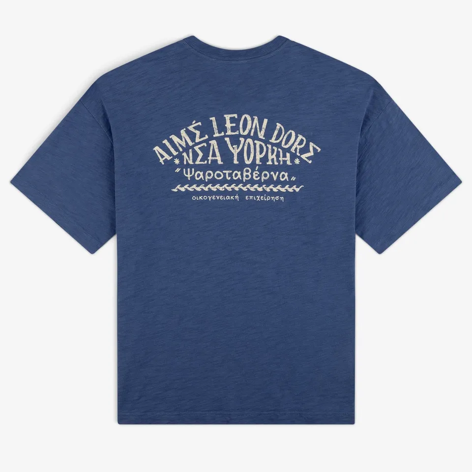 aim-leon-dore-taverna-t-shirt-boxy-fit-blau image 1