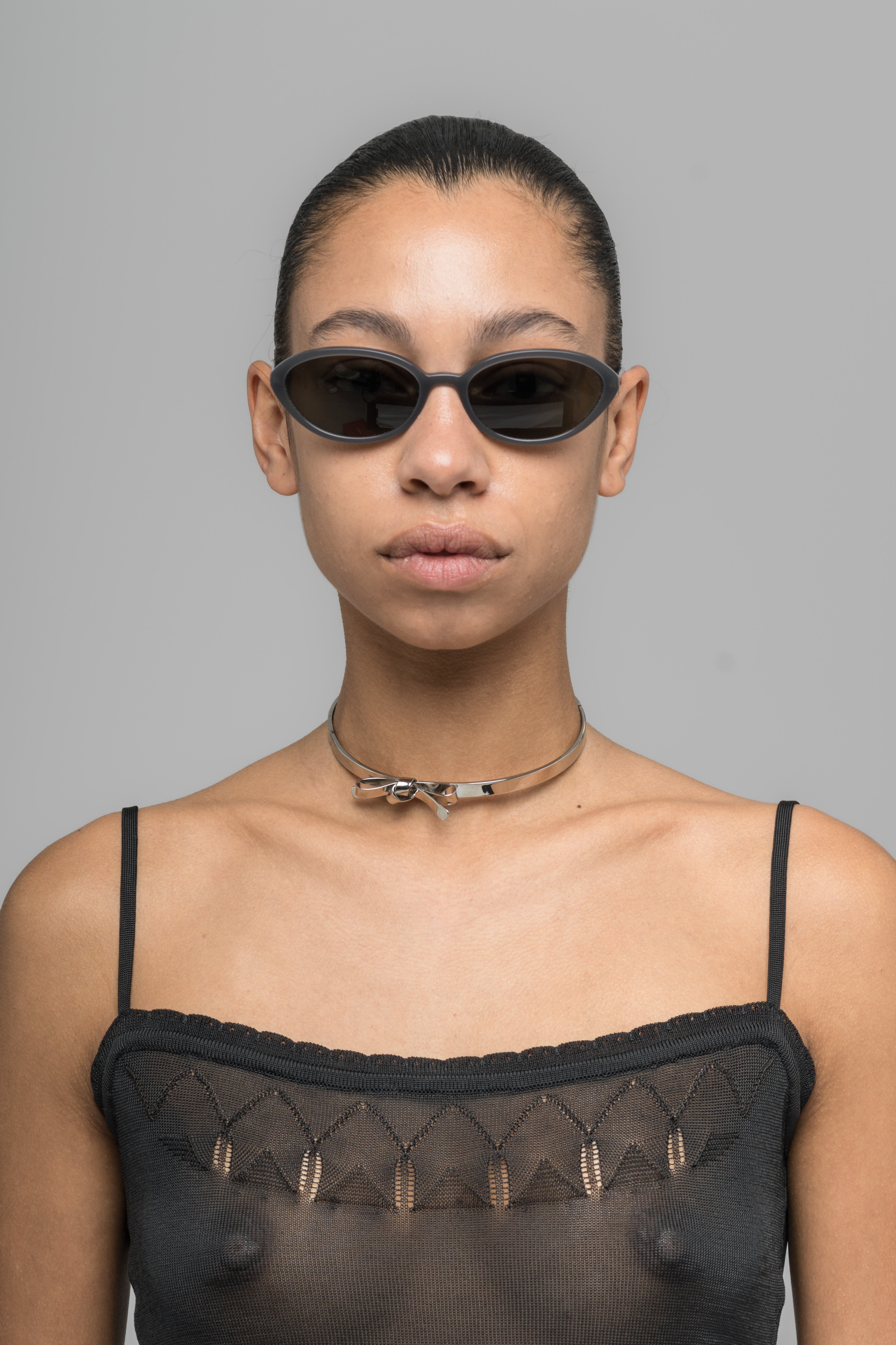 032c-bow-choker-halskette-silber image 1