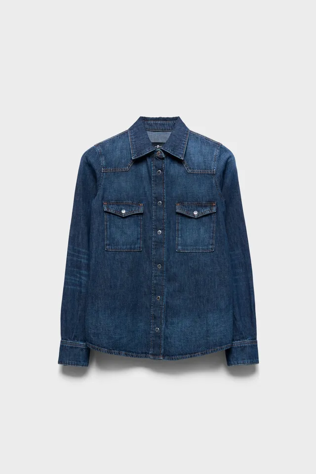 7-for-all-mankind-western-shirt-denim-rainfall-damen-westernhemd image 1
