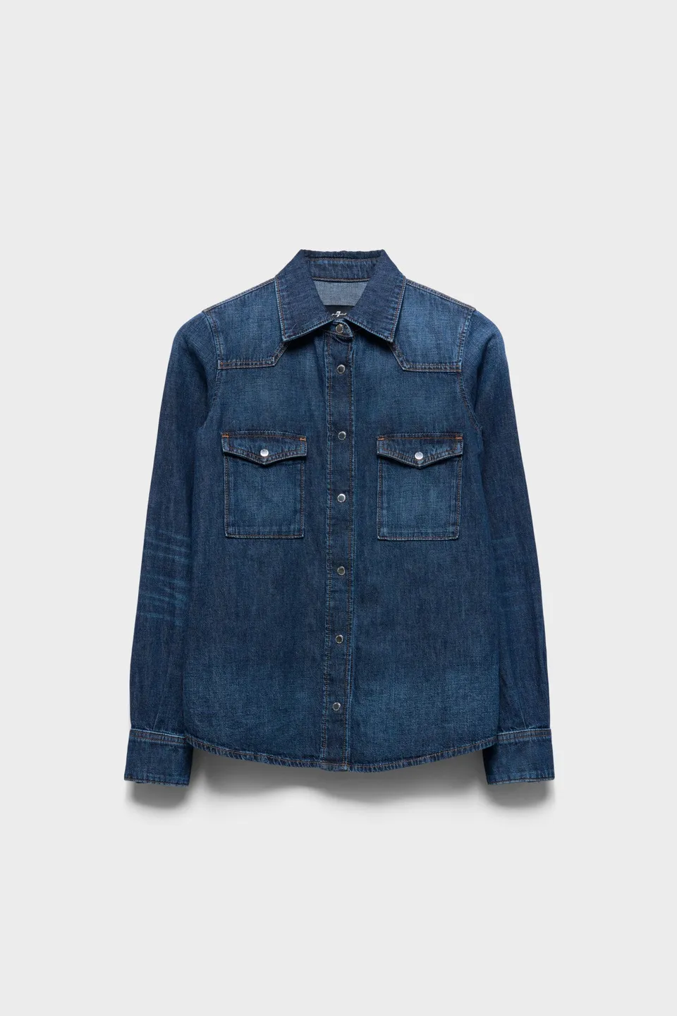 7-for-all-mankind-western-shirt-denim-rainfall-damen-westernhemd image 1