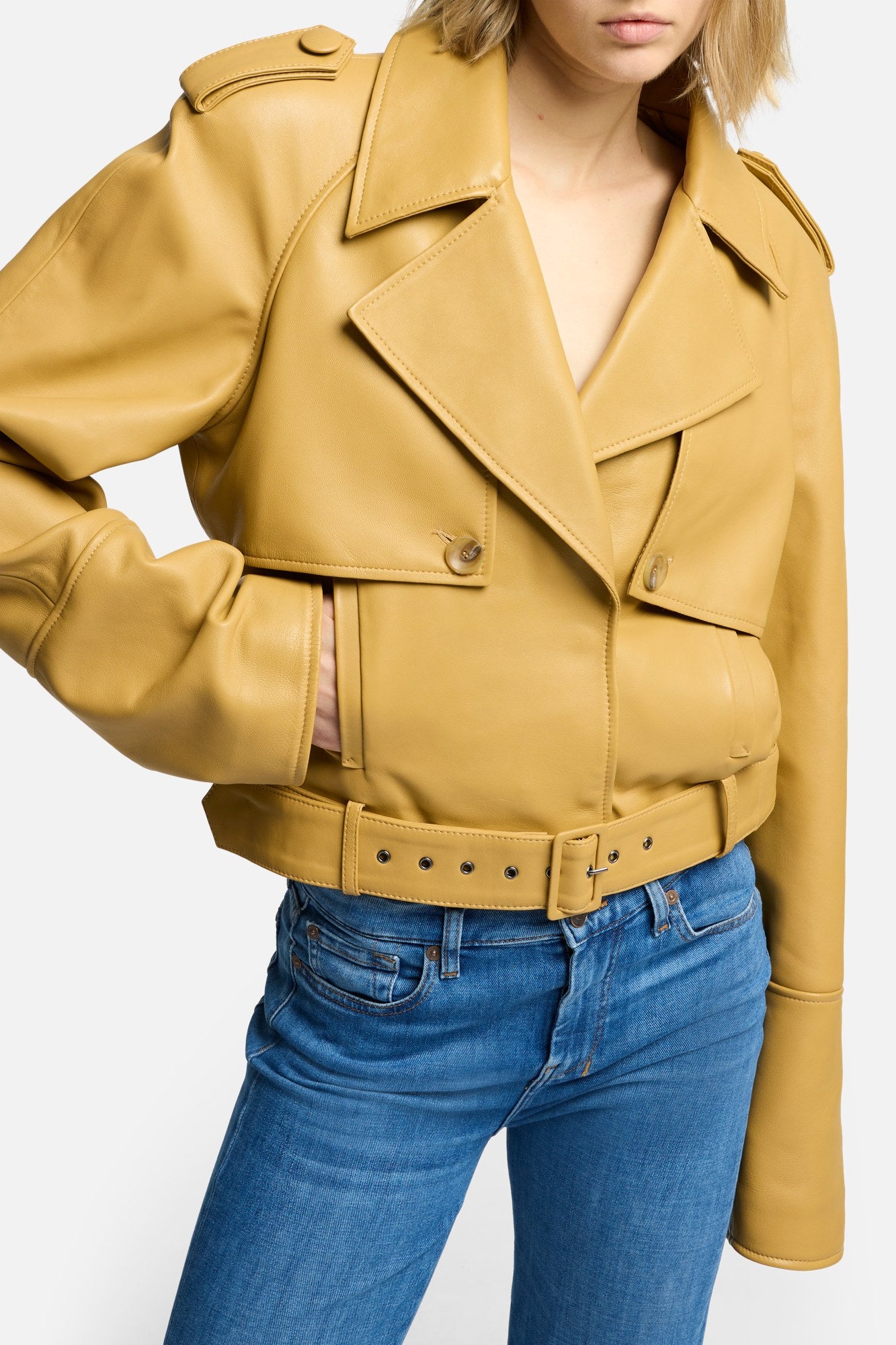 7-for-all-mankind-cropped-leder-bikerjacke-honey image 7