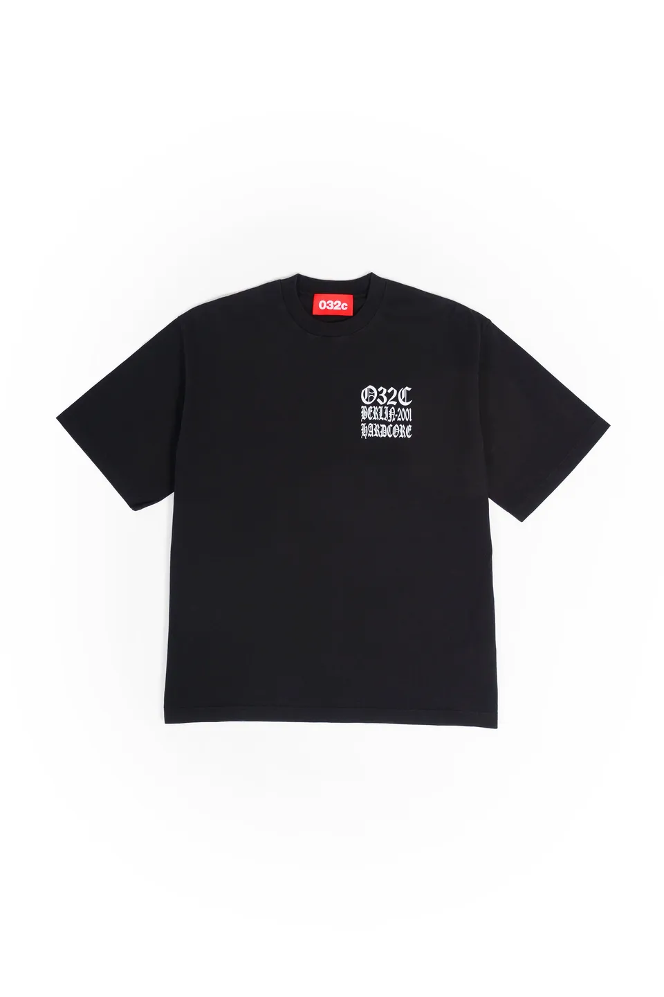032c-t-shirt-mit-print-hardcore-since-2001-washed-black image 1