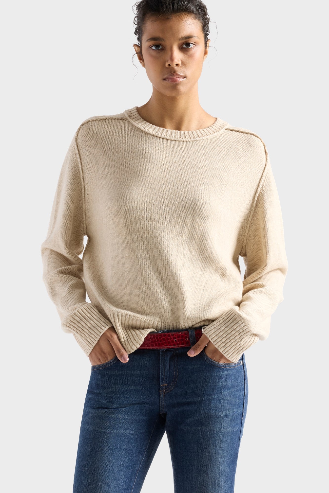 7-for-all-mankind-saddle-crewneck-woll-pullover-moonbeam-beige image 3